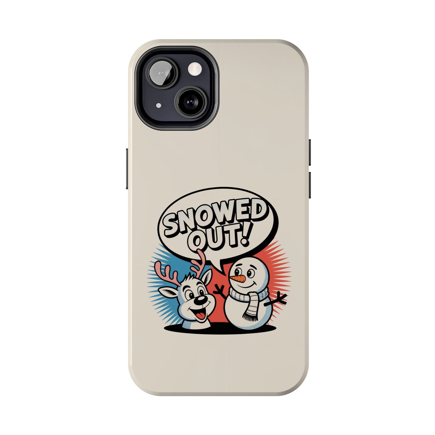 Snowman & Reindeer Tough Phone Case - Snowed Out Holiday Design