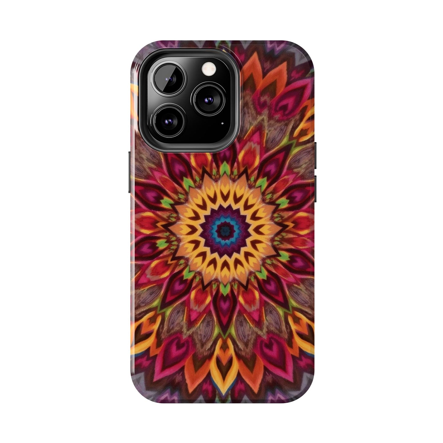 Vibrant Floral Mandala Tough Phone Case | Stylish and Durable Protection - for iPhone