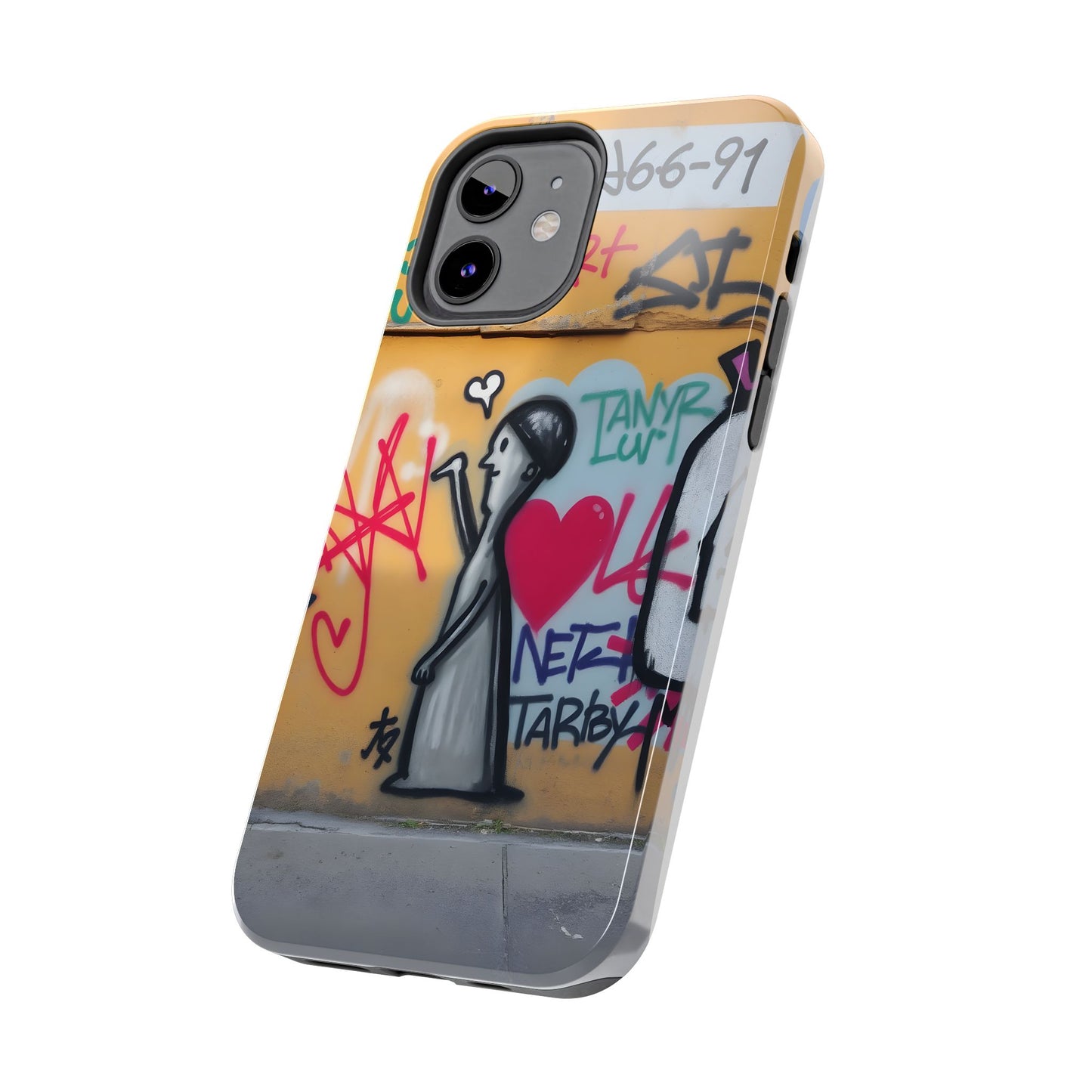 Urban Cupid Graffiti Tough Phone Case - Durable Protection with Street Art Vibe - for iPhone