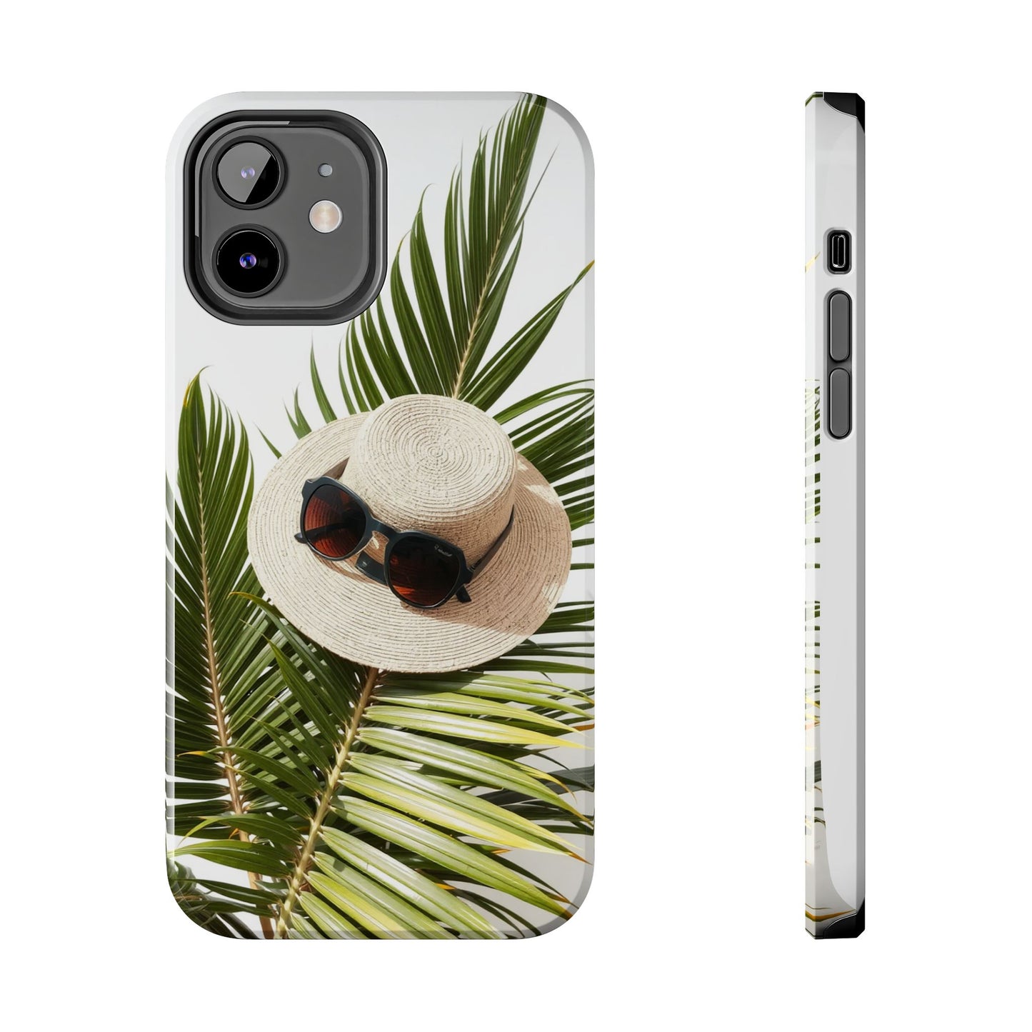 Tropical Phone Case - Summer Vibes with Hat & Sunglasses Design