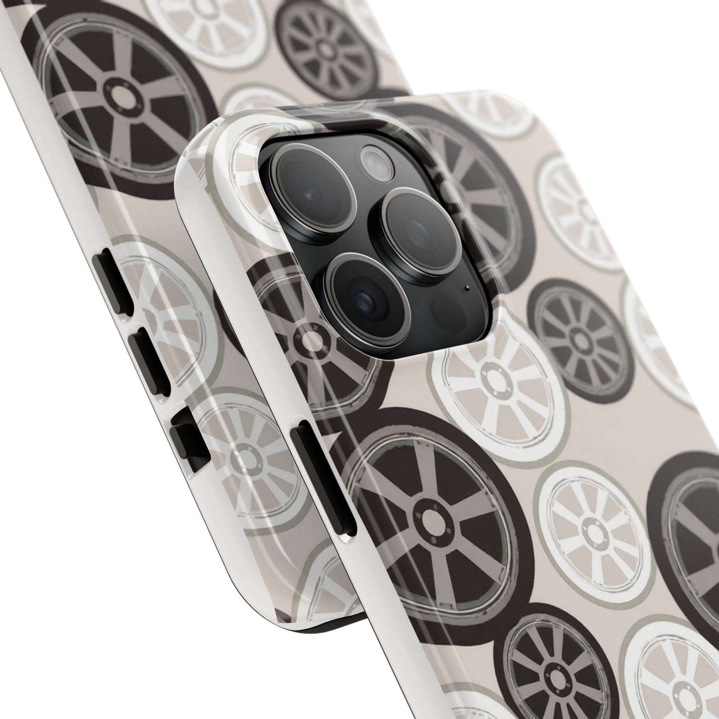Racing Wheel Design Tough Phone Case – Durable Protection for Automotive Enthusiasts