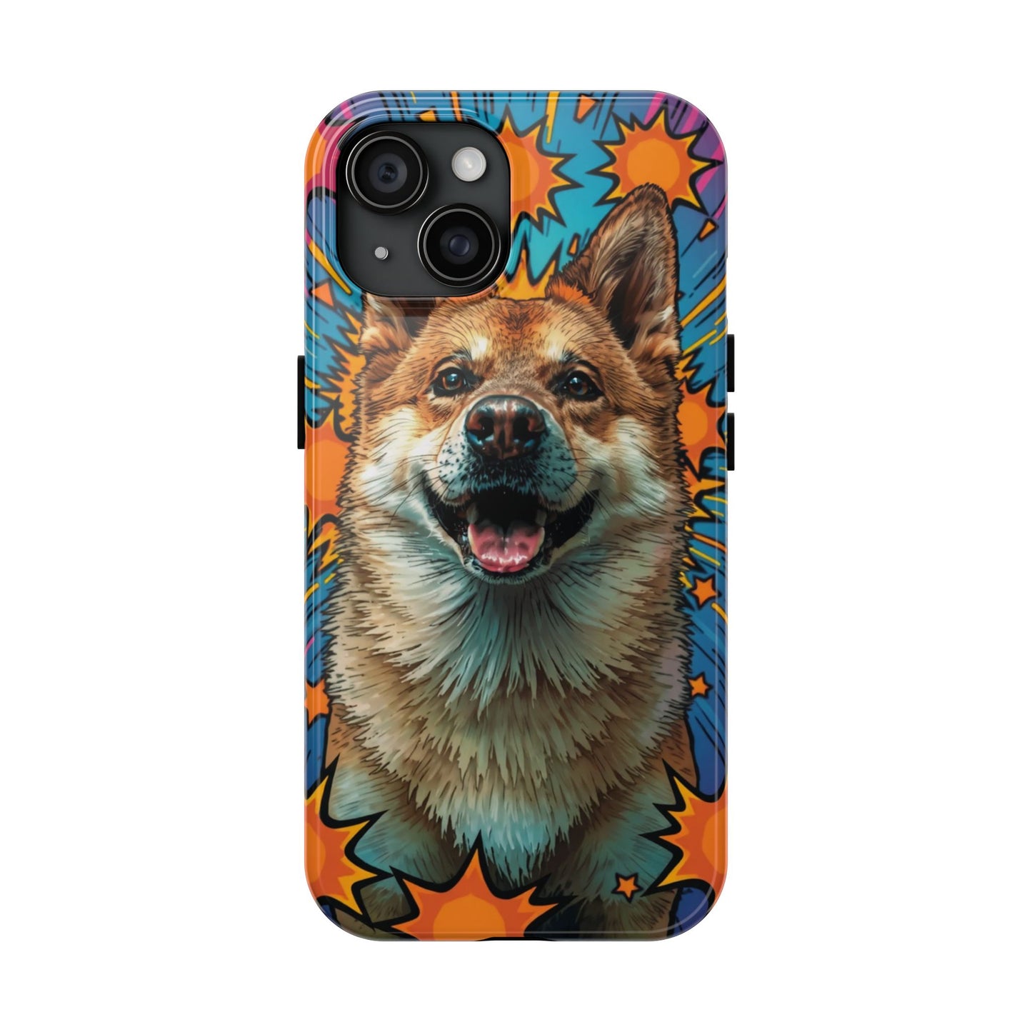 Vibrant Corgi Tough Phone Case - Fun Design for Pet Lovers
