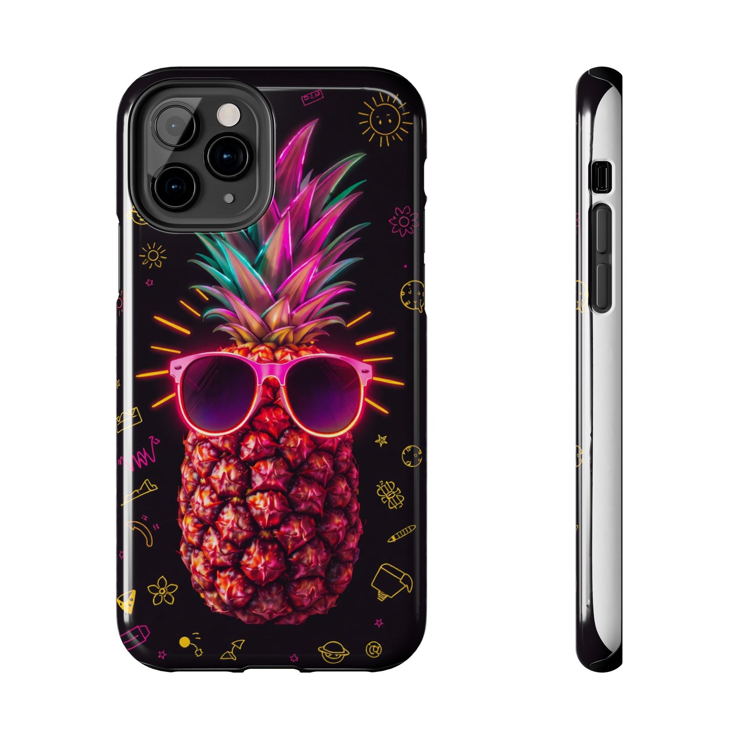 Tough Pineapple Phone Case - Cool, Vibrant Design Perfect for Summer Vibes