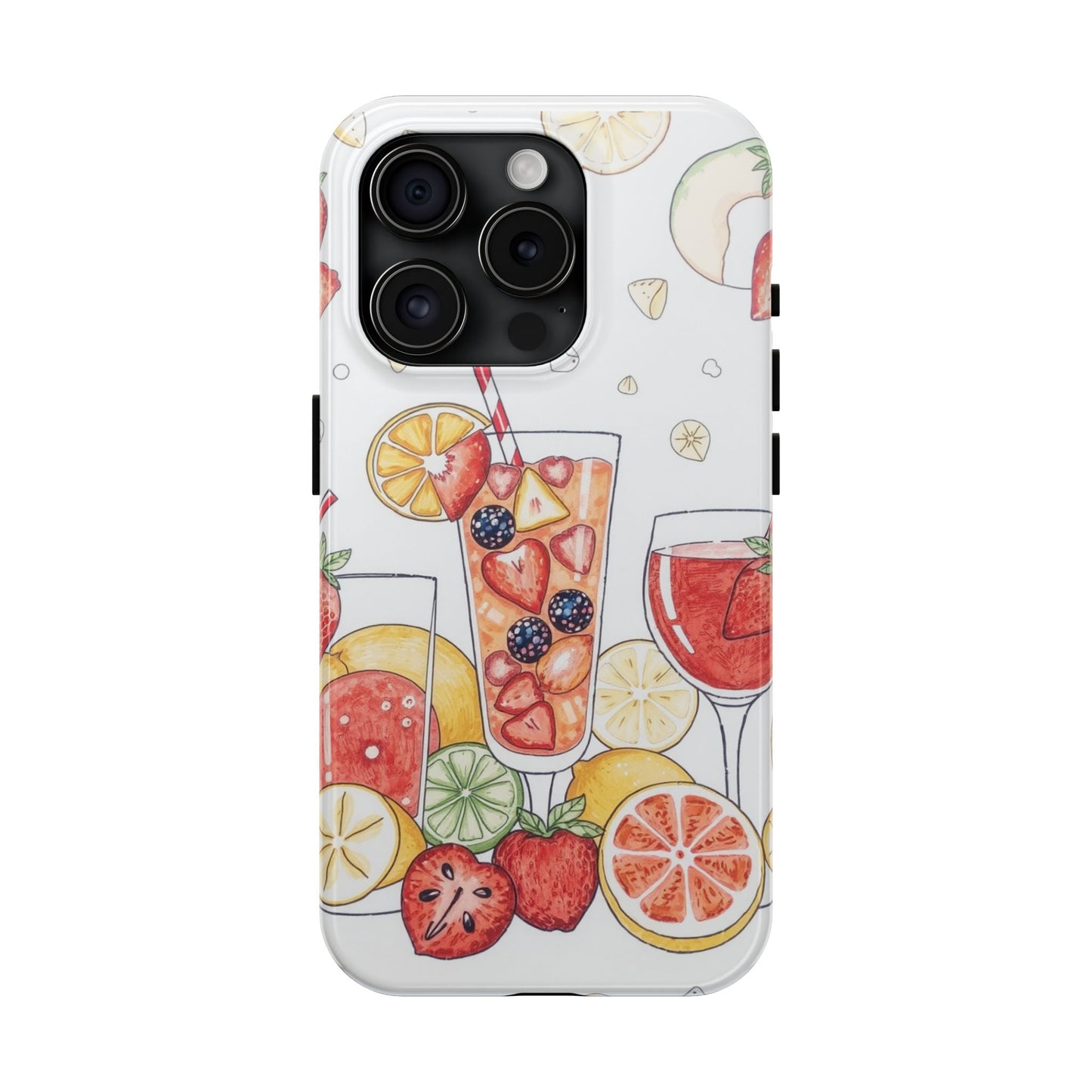 Colorful Fruit Cocktail Tough Phone Case - Perfect for Summer Vibes