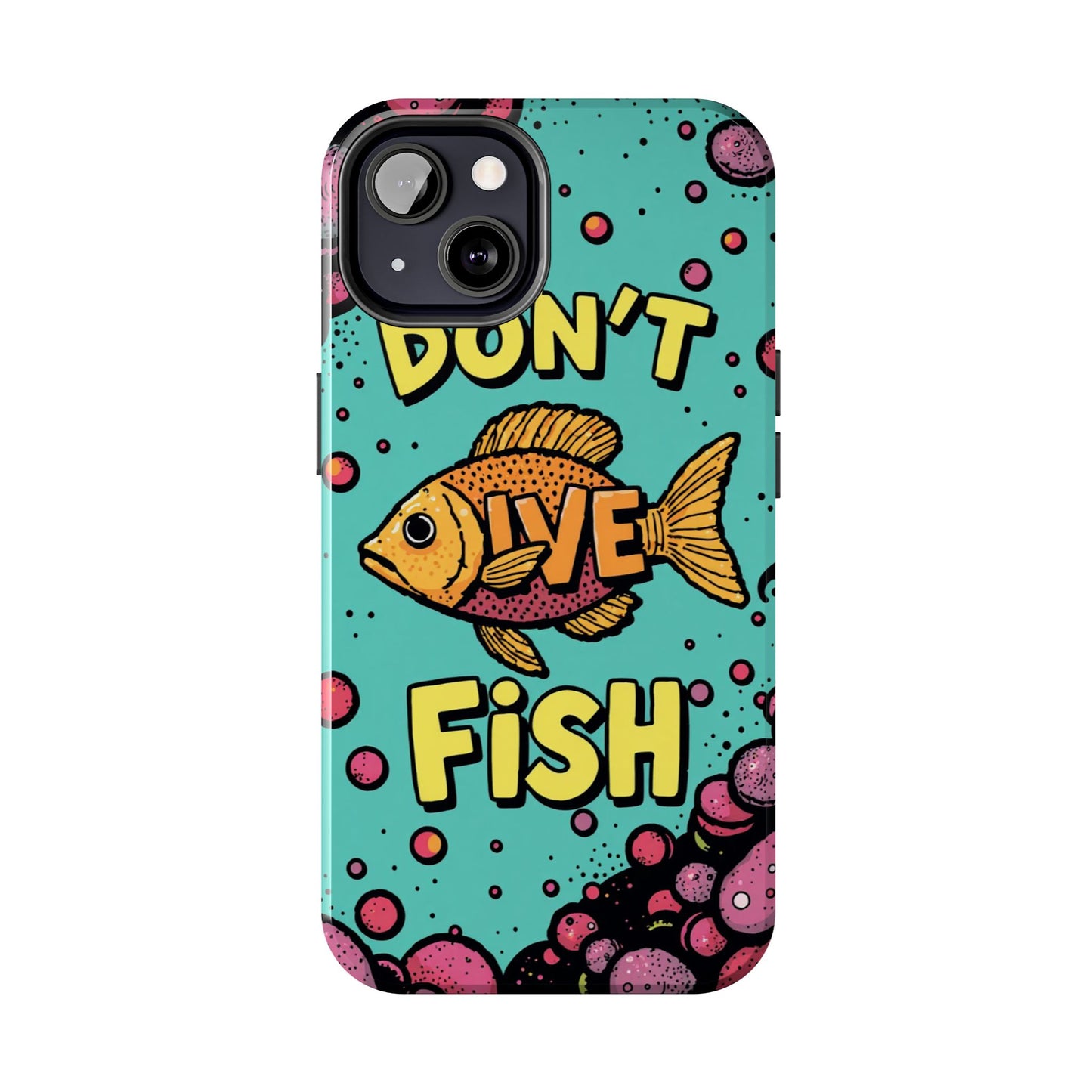 Catchy Fish-Themed Tough Phone Cases, Unique Gift for Fish Lovers, Durable Protection for Phones, Fun Aquatic Design, Ideal for Holidays