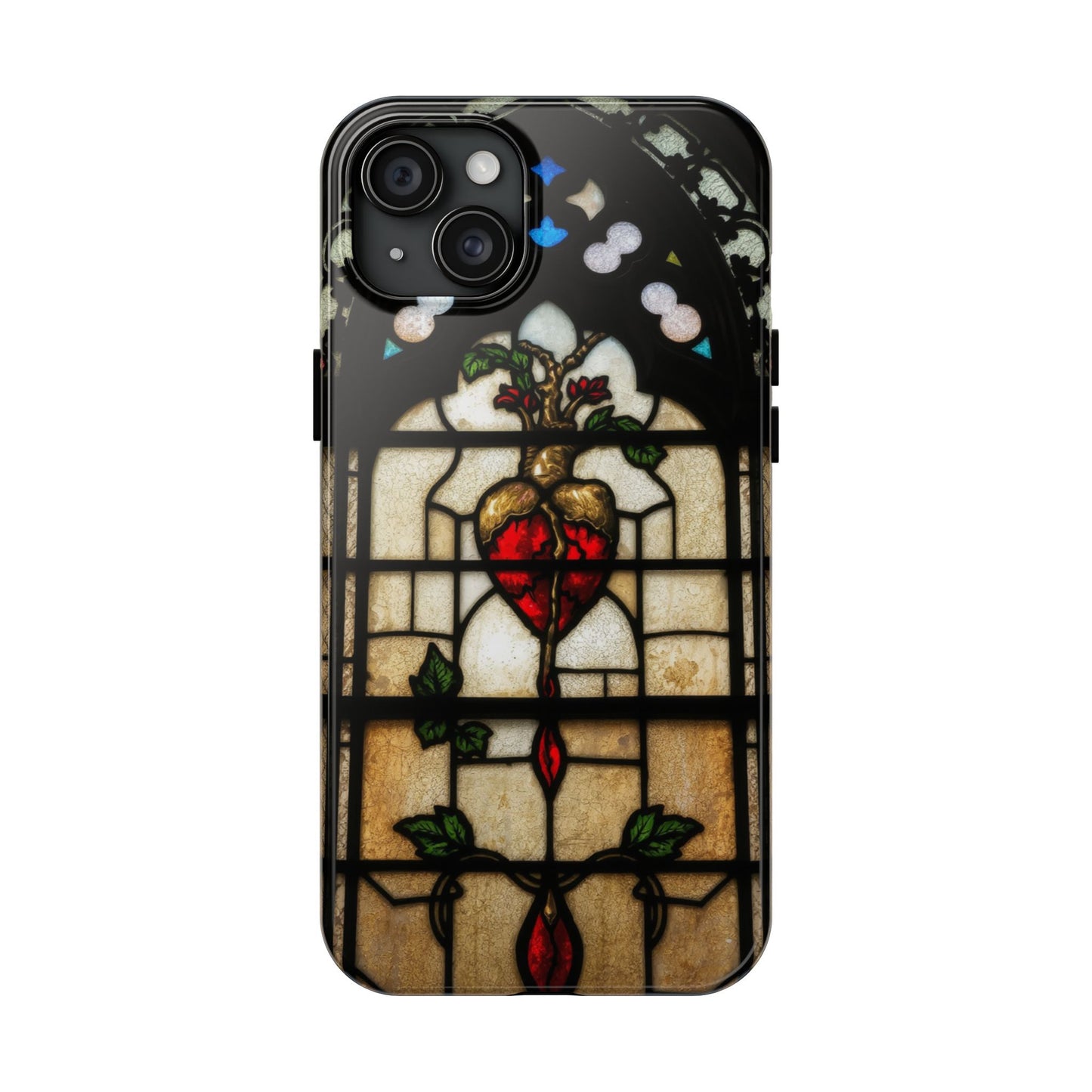 Stained Glass Heart Tough Phone Case - Unique Design for Protection & Style