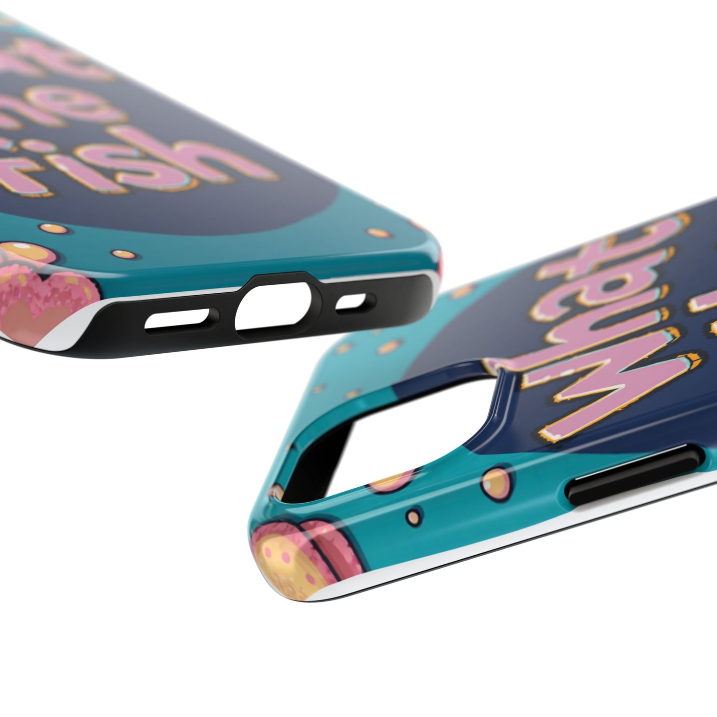 Playful Tough Phone Case - "What the Fish" Design