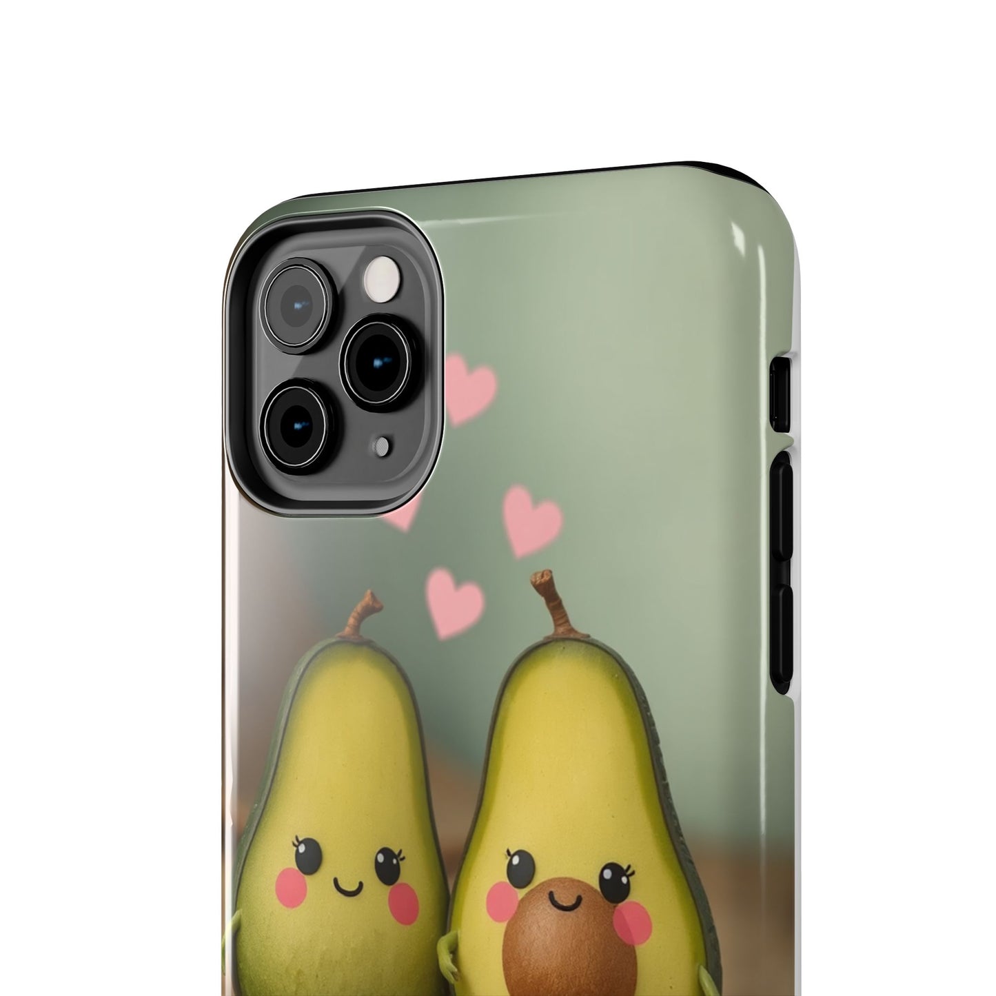 Cute Avocado Phone Case, Funny Tough Case, Quirky Phone Accessory, Gifts for Foodies, Valentine's Day Present