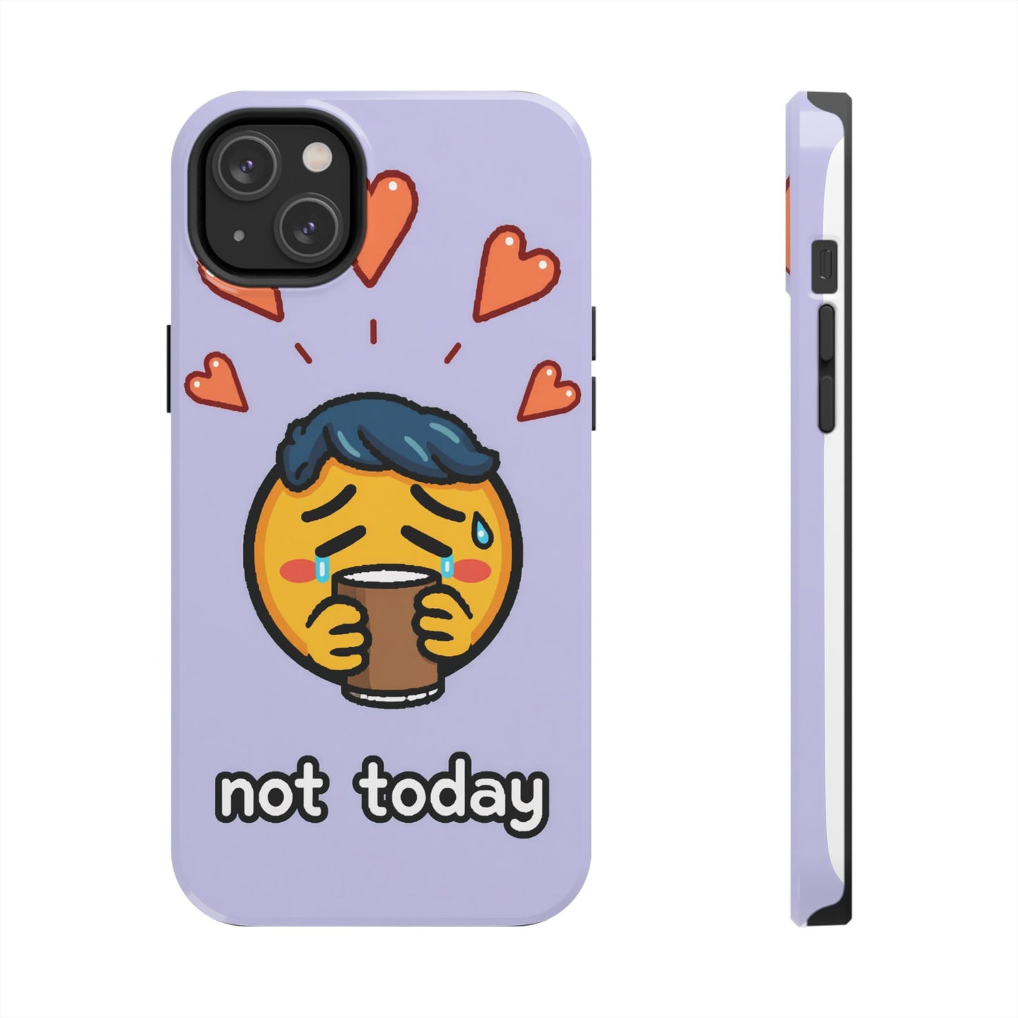 Cute Tough Phone Case - 'Not Today' Emoji Design