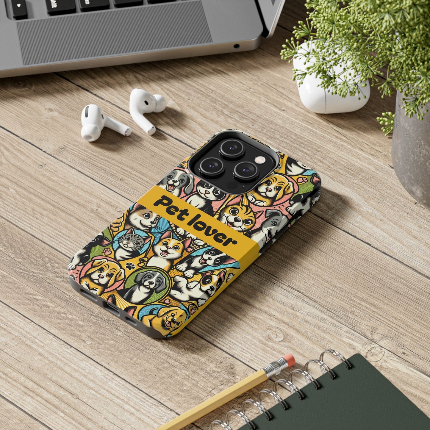 Pet Lover Tough Phone Case - Colorful Animal Design - for iPhone