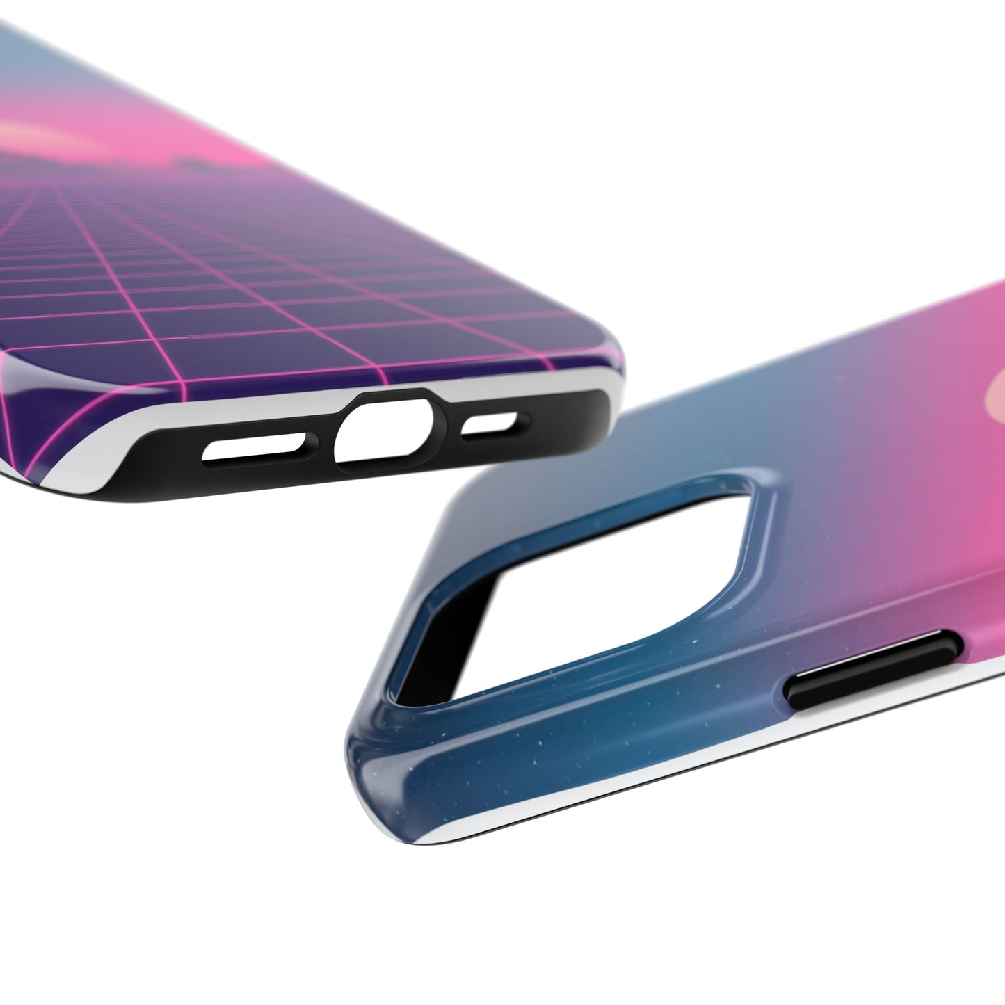 Retro Aesthetic Tough Phone Case - Vibrant Sunset Design