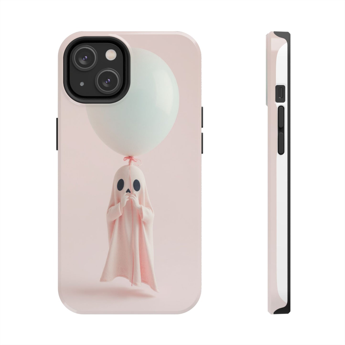 Cute Ghost Phone Case with Balloon - Tough Protection for Spooky Vibes
