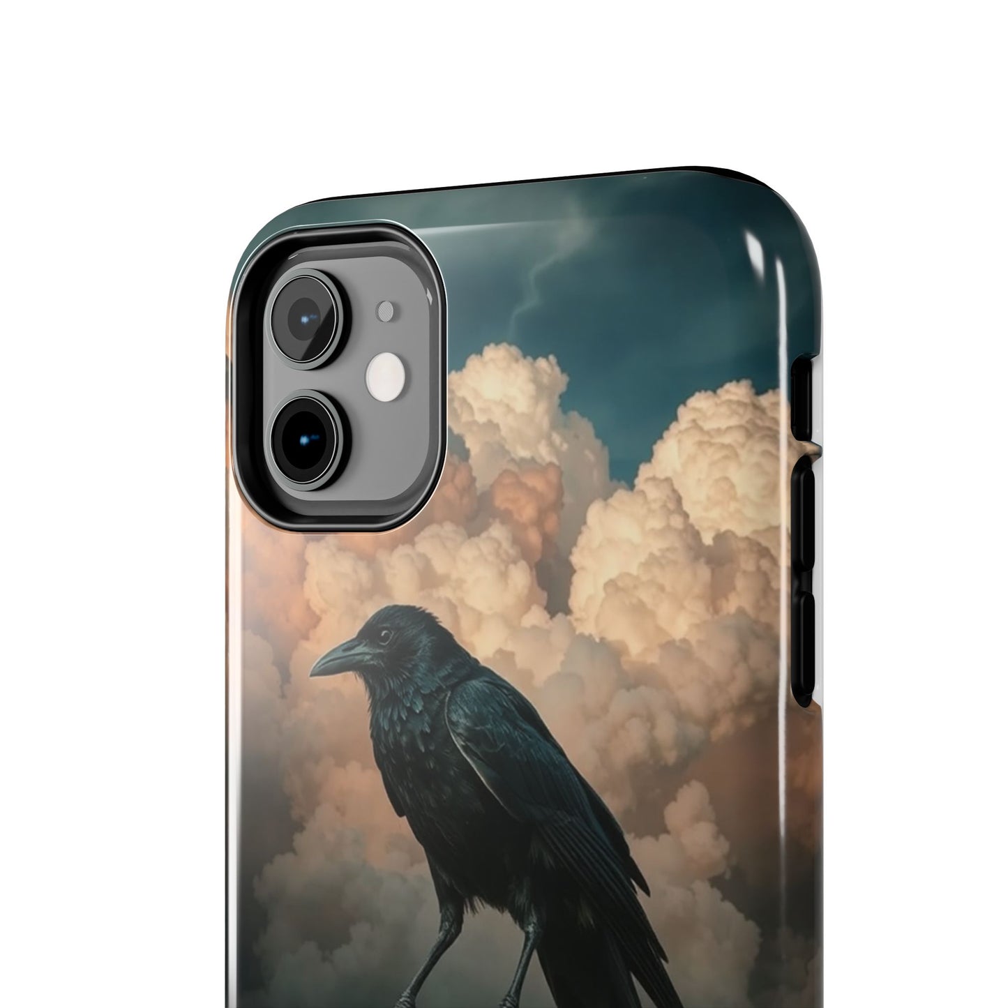 Gothic Raven Skull Tough Phone Case - Unique Protective Cover for Halloween Lovers