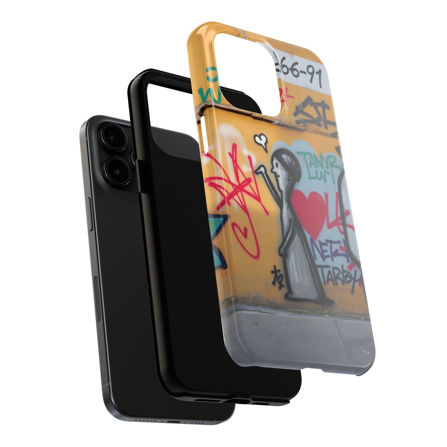 Urban Cupid Graffiti Tough Phone Case - Durable Protection with Street Art Vibe - for iPhone