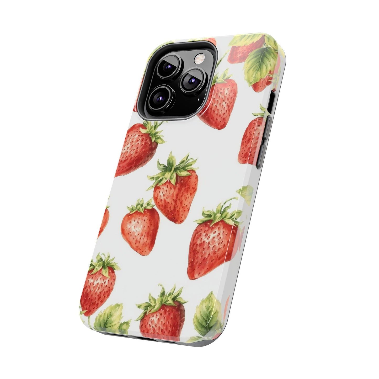 Strawberry Tough Phone Case - Durable Protection with a Fresh Design - for iPhone