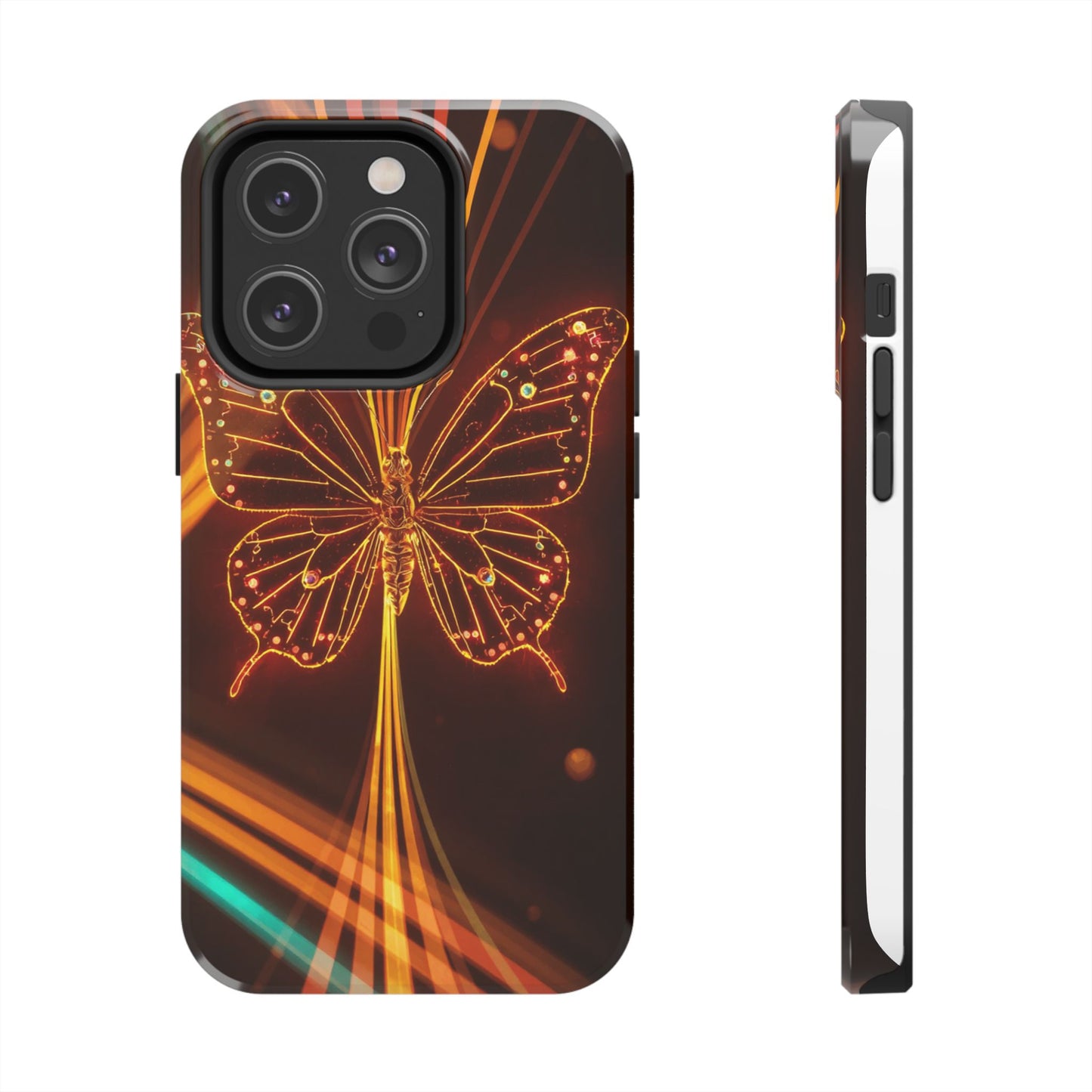 Elegant Butterfly Tough Phone Case - Stylish Protection for Nature Lovers