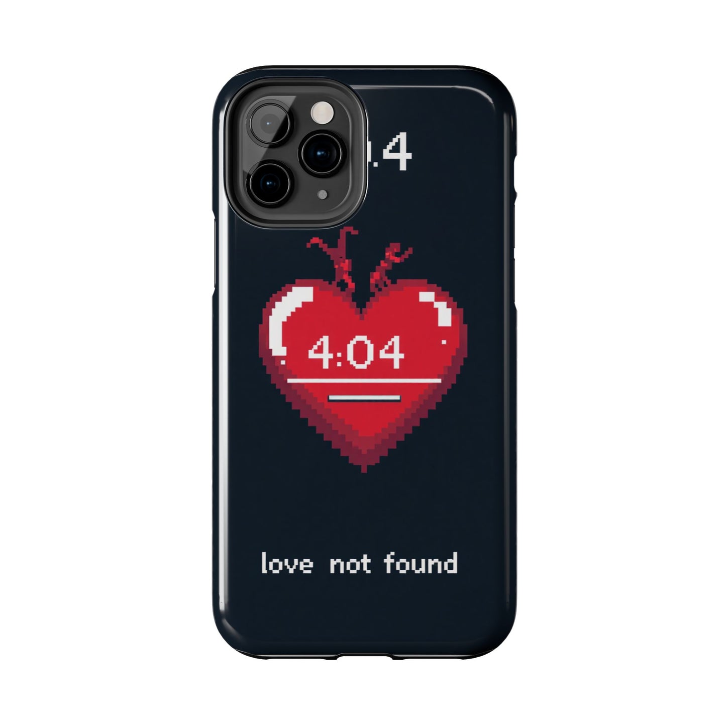 Vintage Pixel Heart Tough Phone Case - "404 Love Not Found" Design