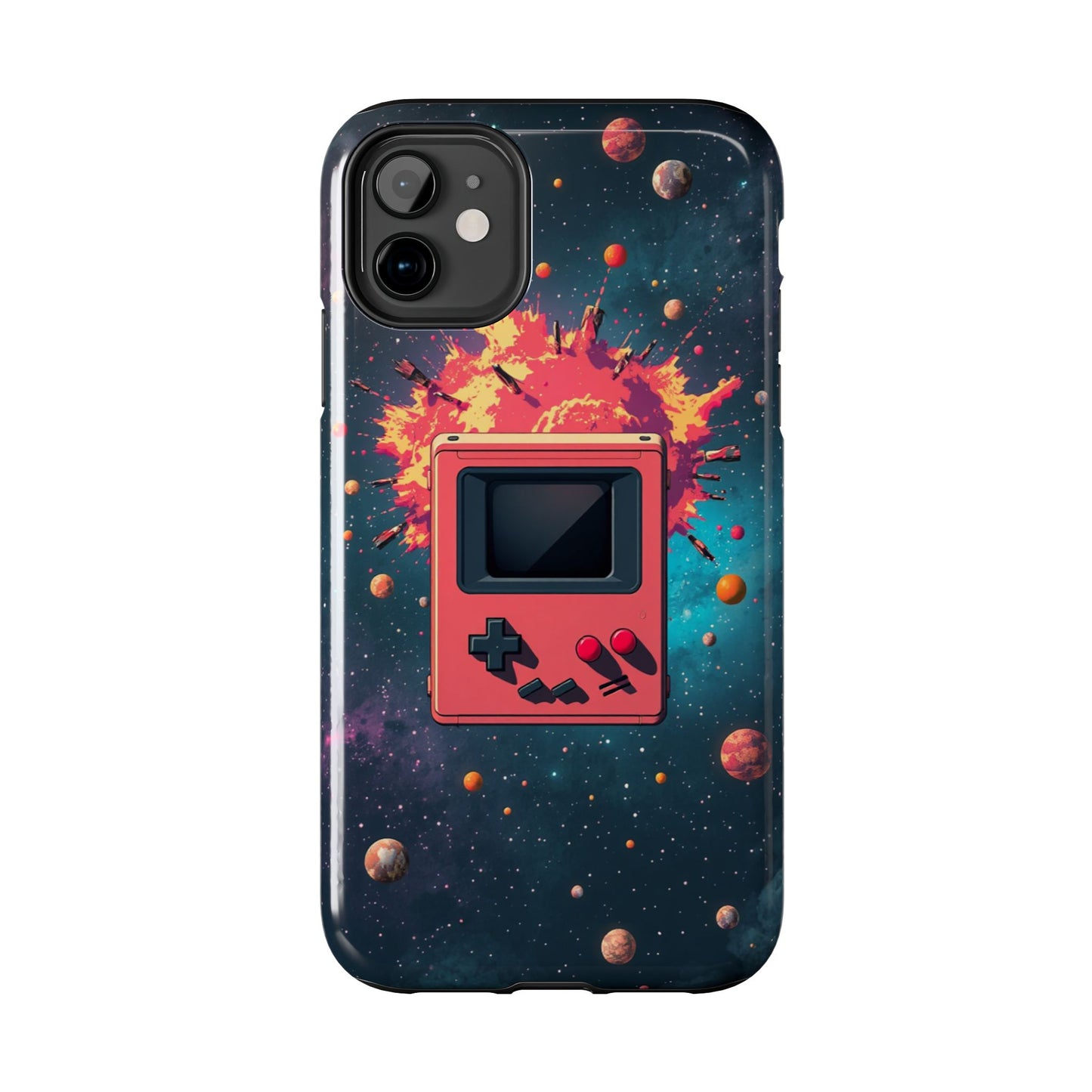 Retro Gaming Tough Phone Case - Space Adventure Design