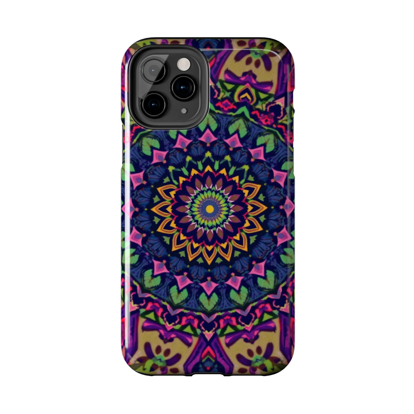 Vibrant Mandala Tough Phone Case - Colorful, Purple Fusion, Durable Protection for Your Device - for iPhone