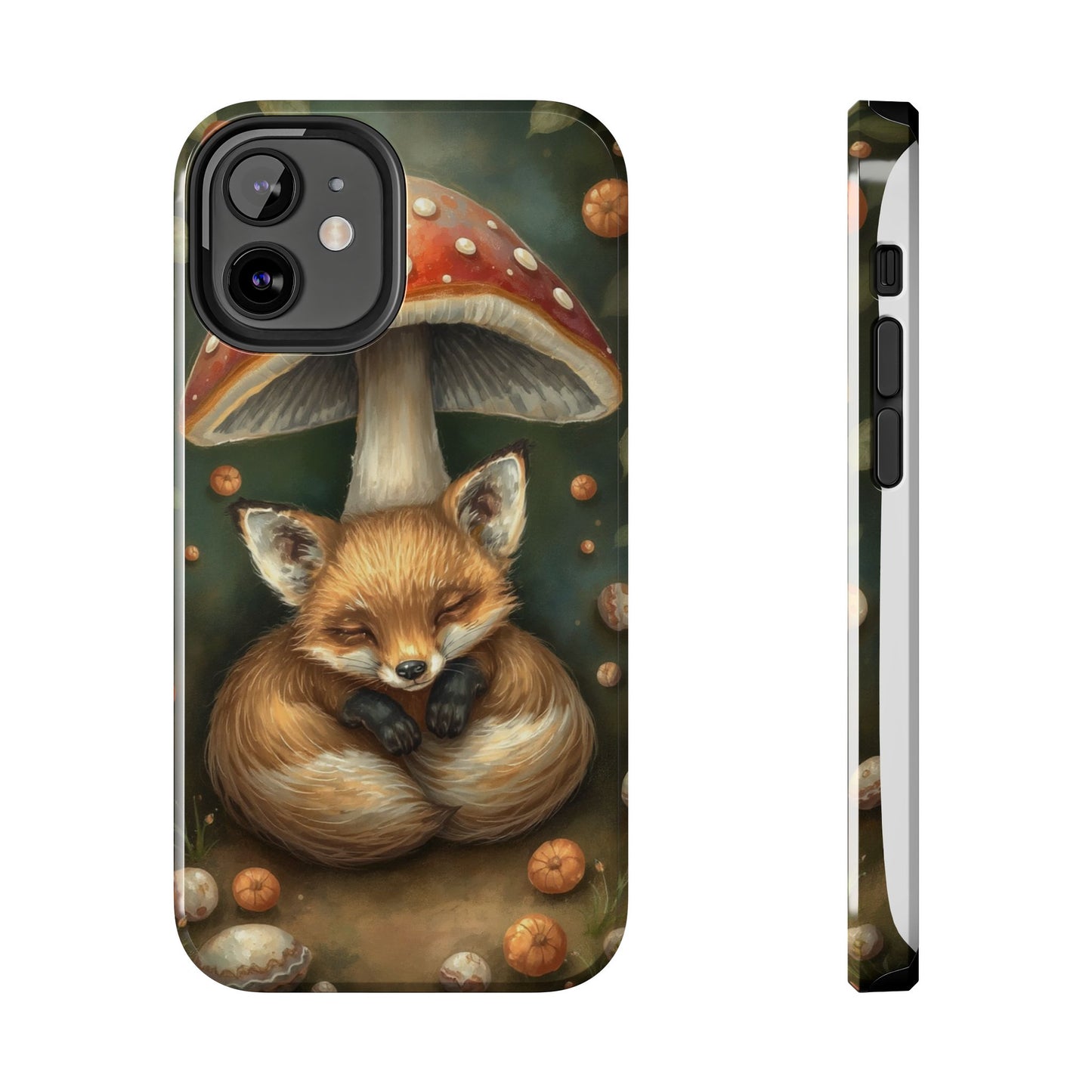 Cute Fox & Mushroom Phone Case - Tough Protective Cover
