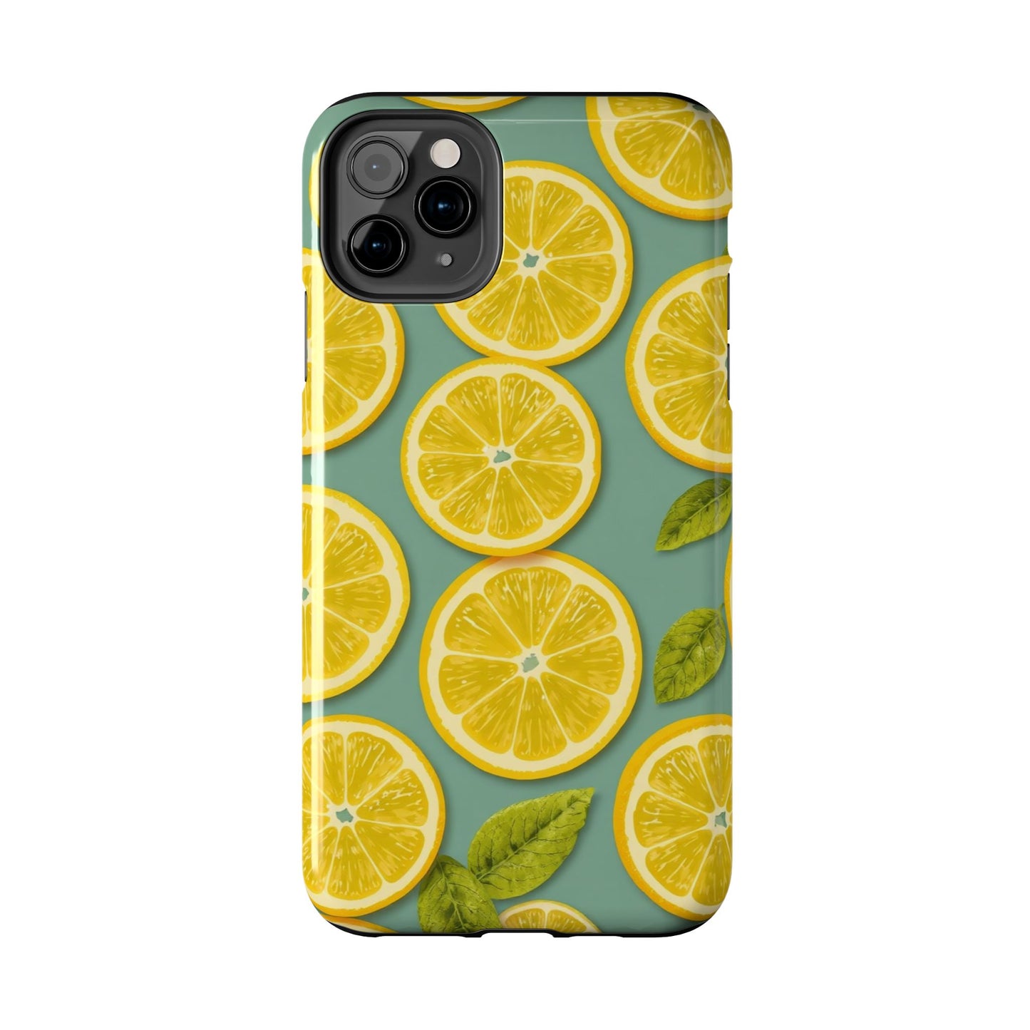 Tough Lemon Pattern Phone Case - Vibrant Citrus Design for Summer Vibes - for iPhone