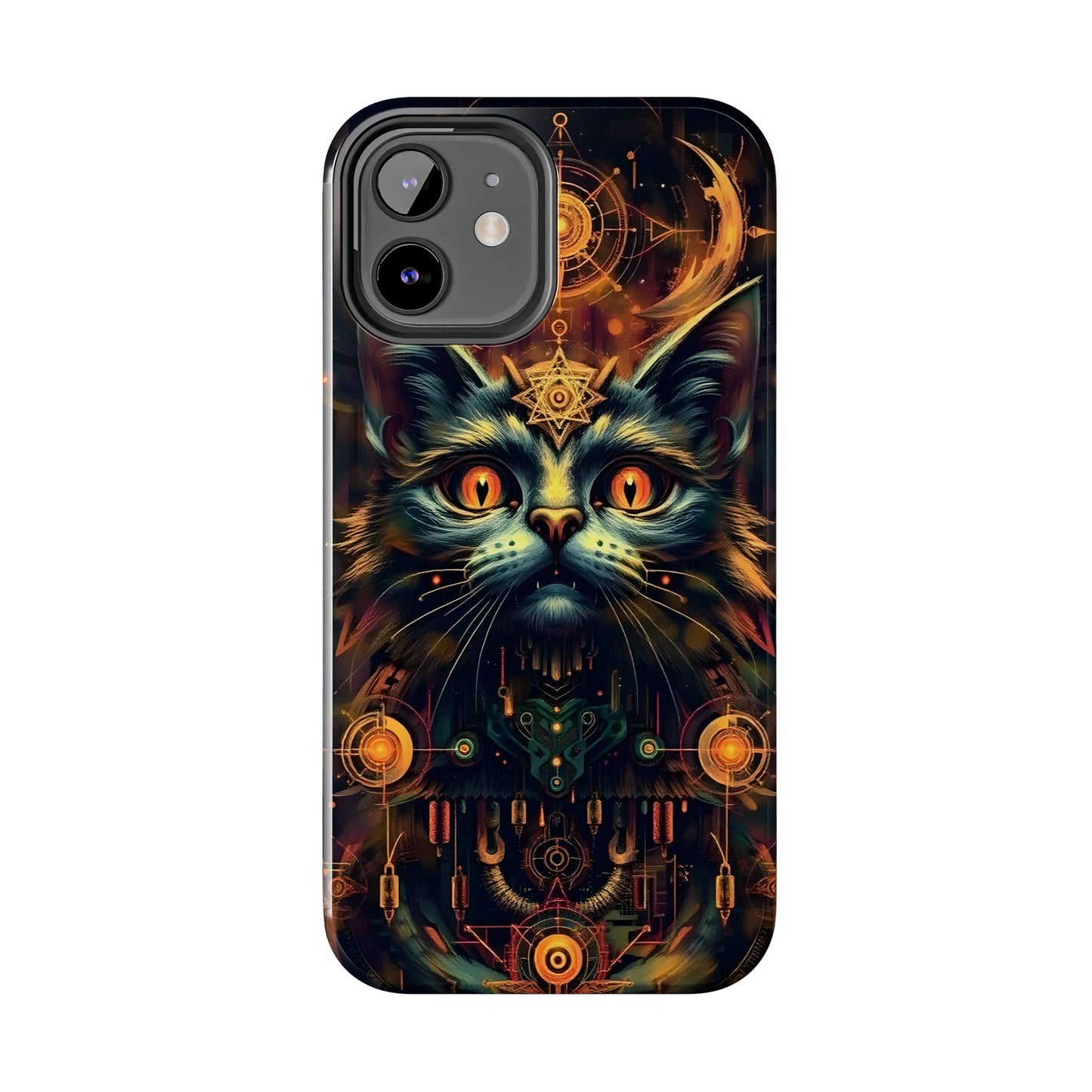 Mystical Cat Queen Tough Phone Case – Unique Protection for Cat Lovers - for iPhone