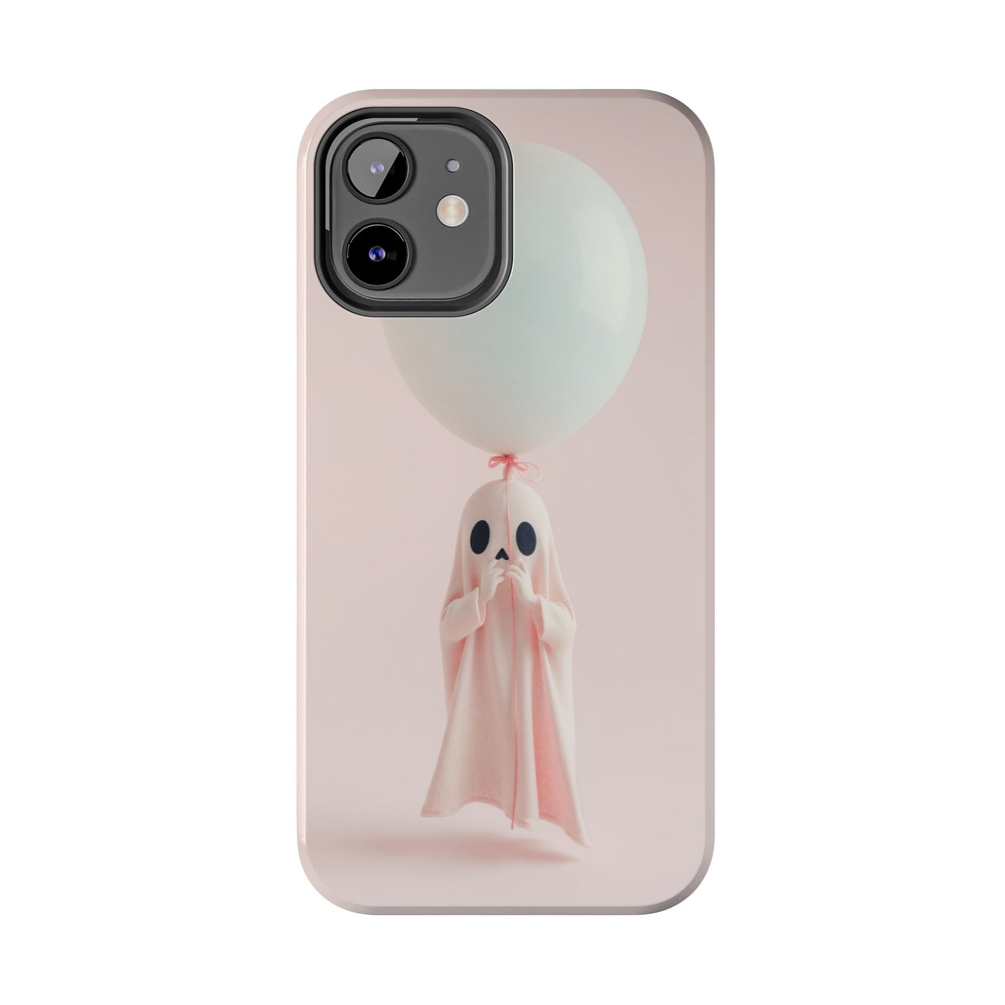 Cute Ghost Phone Case with Balloon - Tough Protection for Spooky Vibes