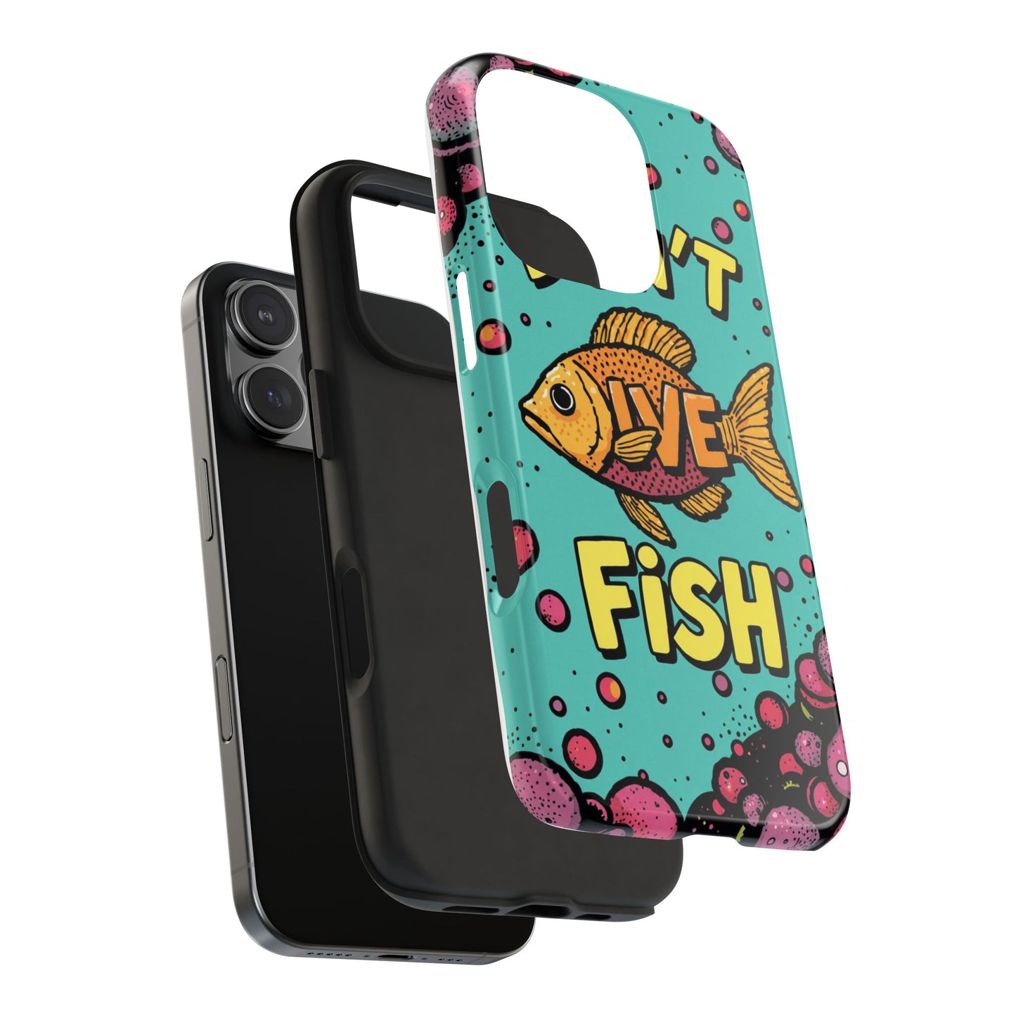 Catchy Fish-Themed Tough Phone Cases, Unique Gift for Fish Lovers, Durable Protection for Phones, Fun Aquatic Design, Ideal for Holidays