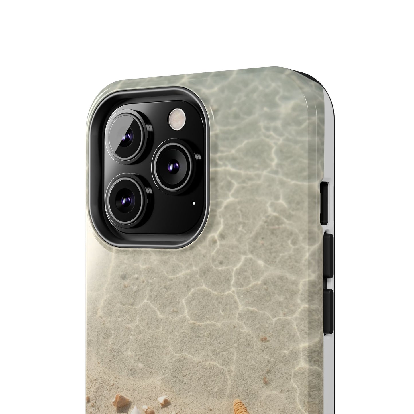 Beach-Inspired Tough Phone Case with Starfish and Seashell Design