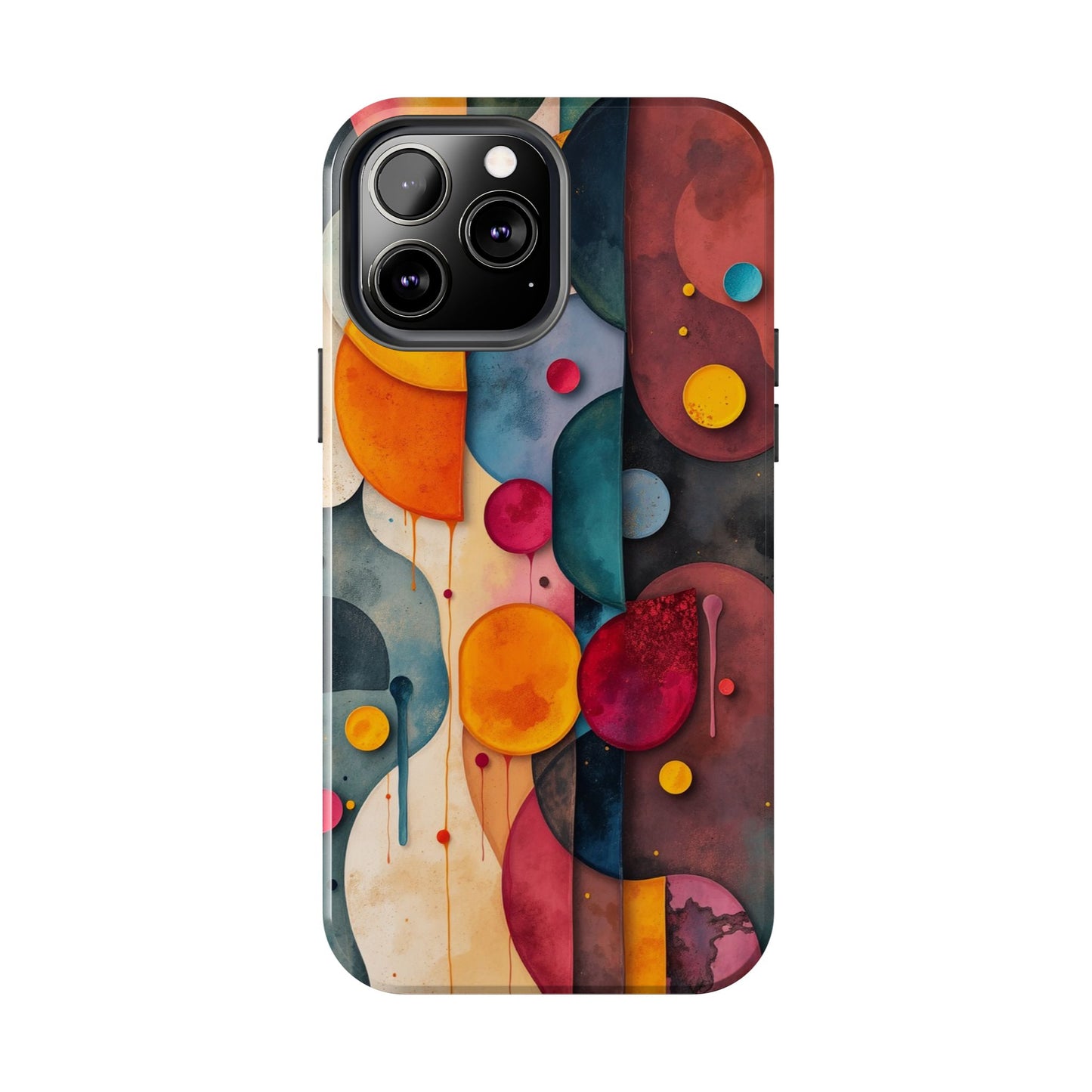 Artistic Tough Phone Cases - Colorful Abstract Design for Trendy Protection - for iPhone
