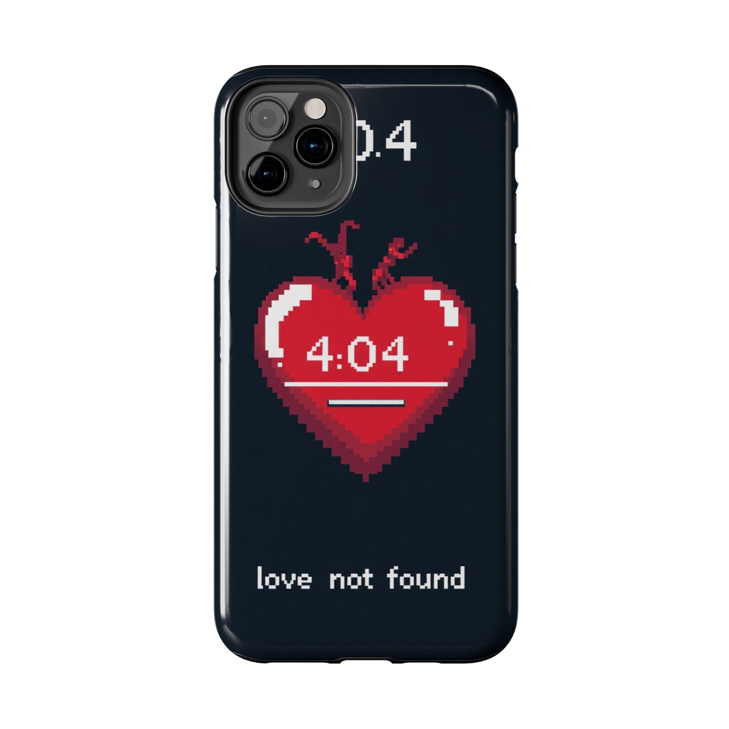 Vintage Pixel Heart Tough Phone Case - "404 Love Not Found" Design