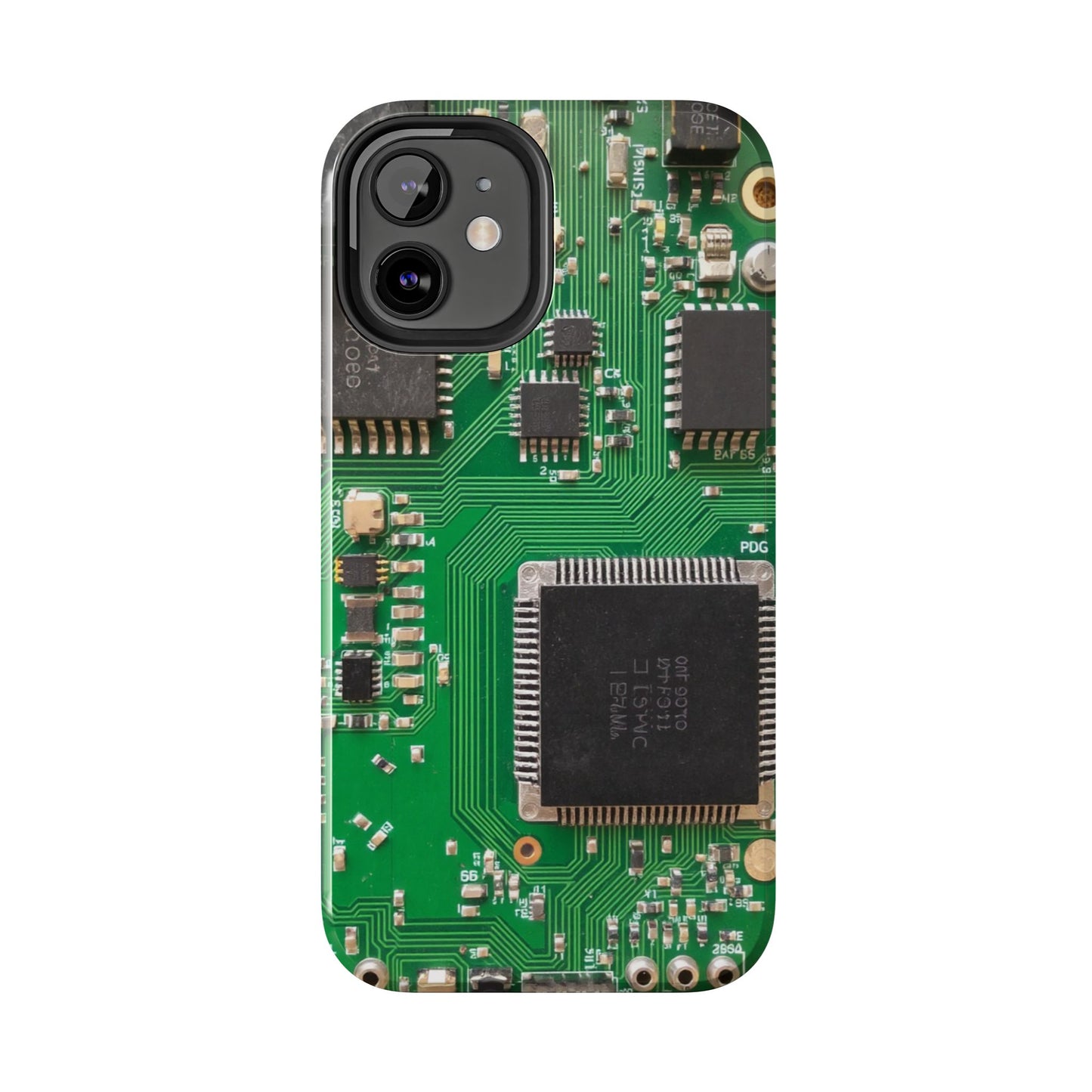 Circuit Board Tough Phone Case - Durable Tech Design