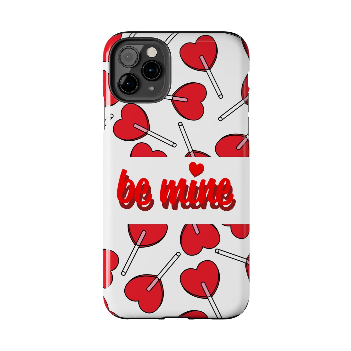Be Mine Heart Pattern Tough Phone Case - Love Gift - for iPhone