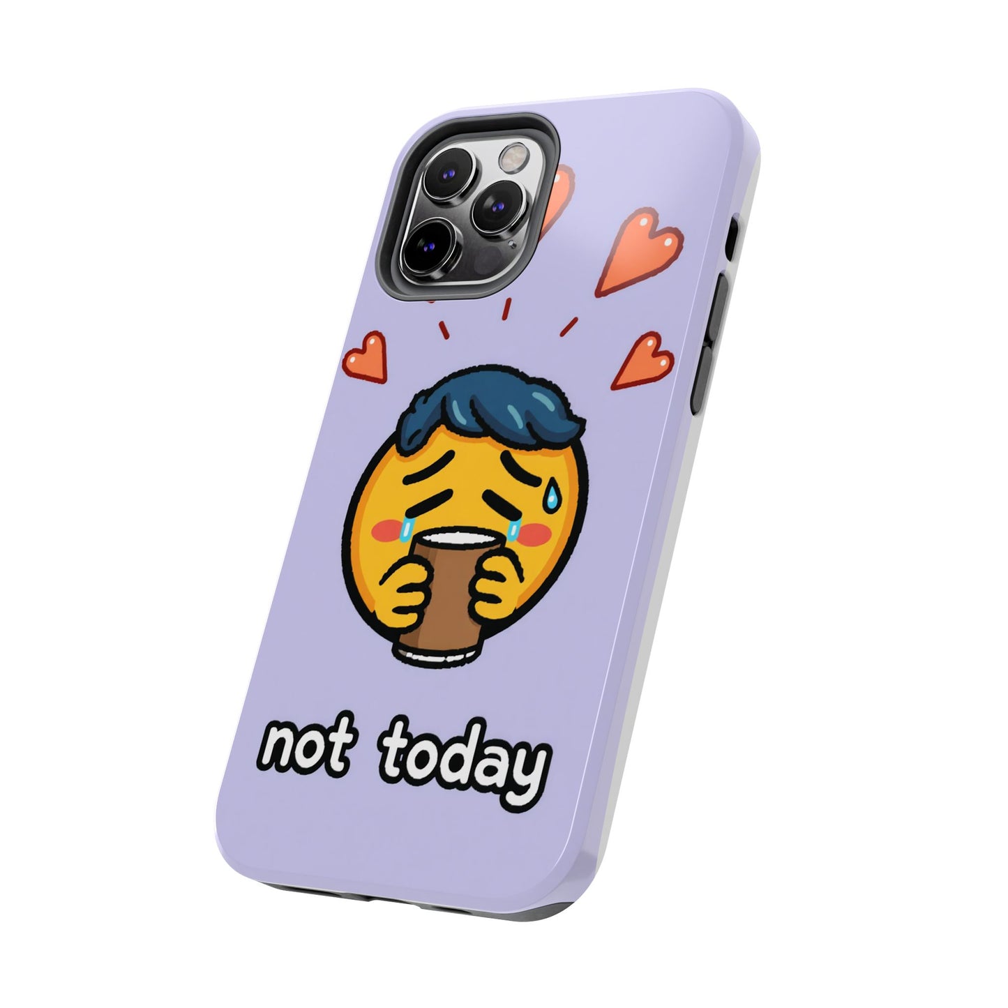 Cute Tough Phone Case - 'Not Today' Emoji Design