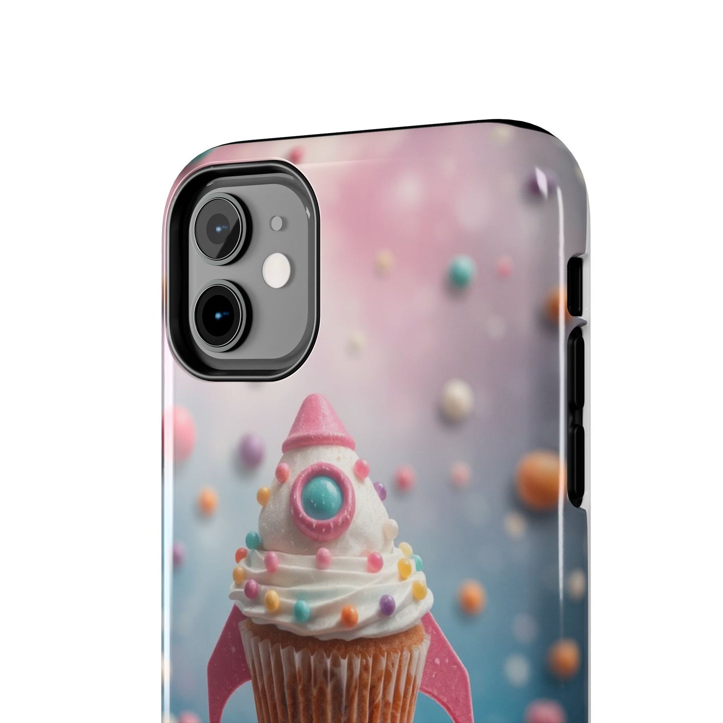 Whimsical Rocket Cupcake Phone Case - Fun Protective Case for Kids and Teens
