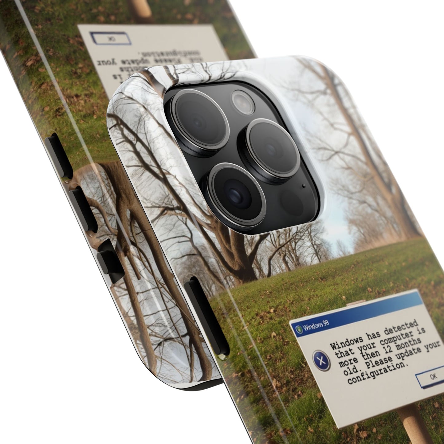 Durable Phone Case with Windows 98 Error Message Design - Perfect Gift for Tech Lovers