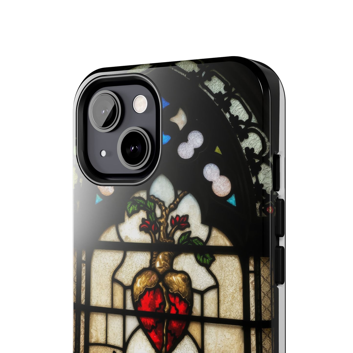 Stained Glass Heart Tough Phone Case - Unique Design for Protection & Style