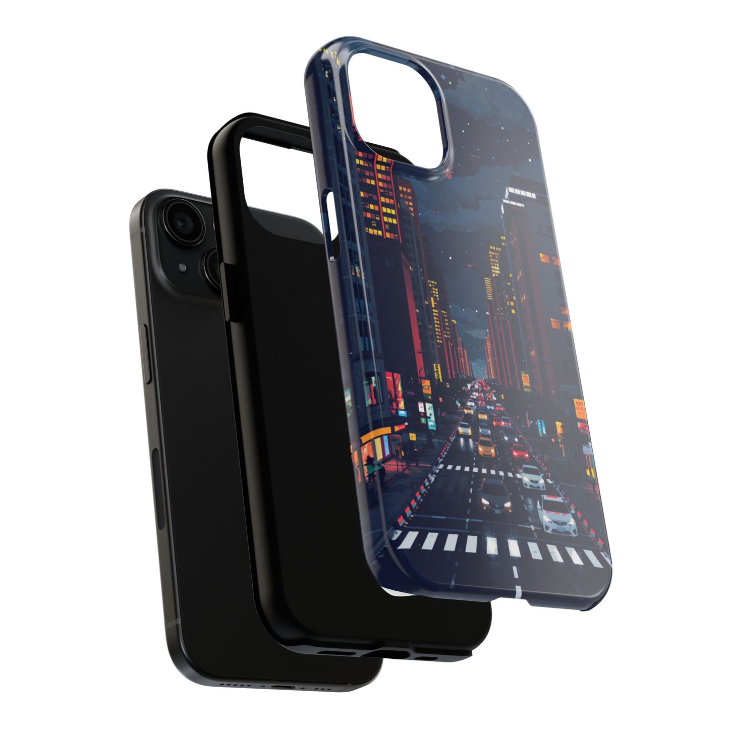 Urban Nightlife Tough Phone Case - Durable & Stylish Protection