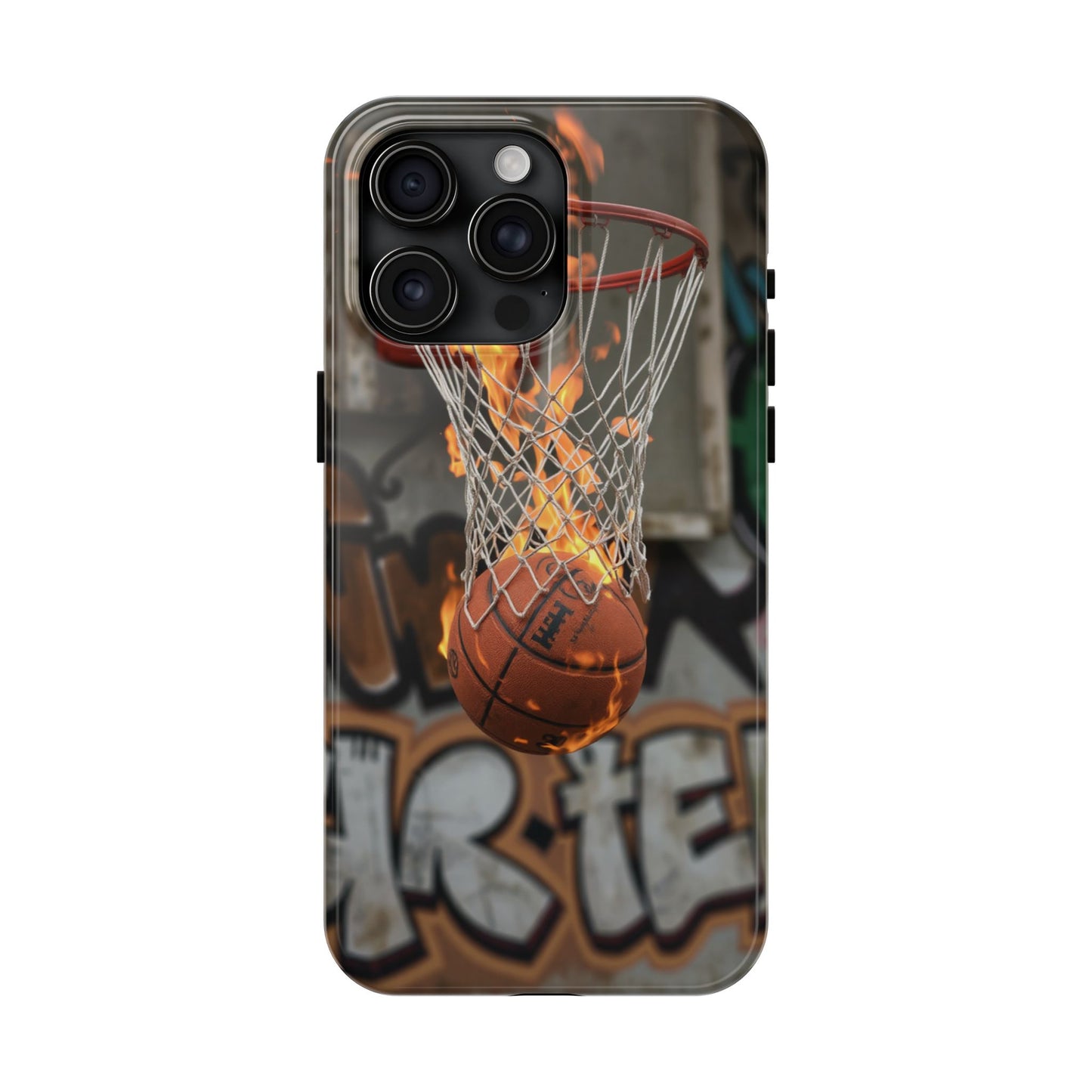 Fire Basketball Tough Phone Case - Durable Sporty Design for Athletes & Fans
