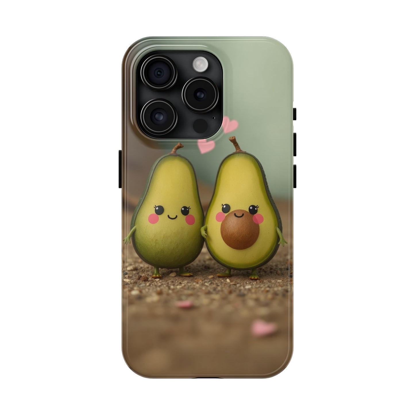Cute Avocado Phone Case, Funny Tough Case, Quirky Phone Accessory, Gifts for Foodies, Valentine's Day Present