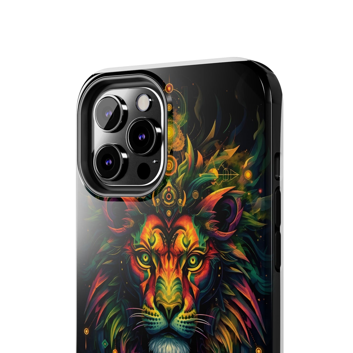 Vibrant Mystical Lion Art Tough Phone Case - Bold Protector for Animal Lovers - for iPhone