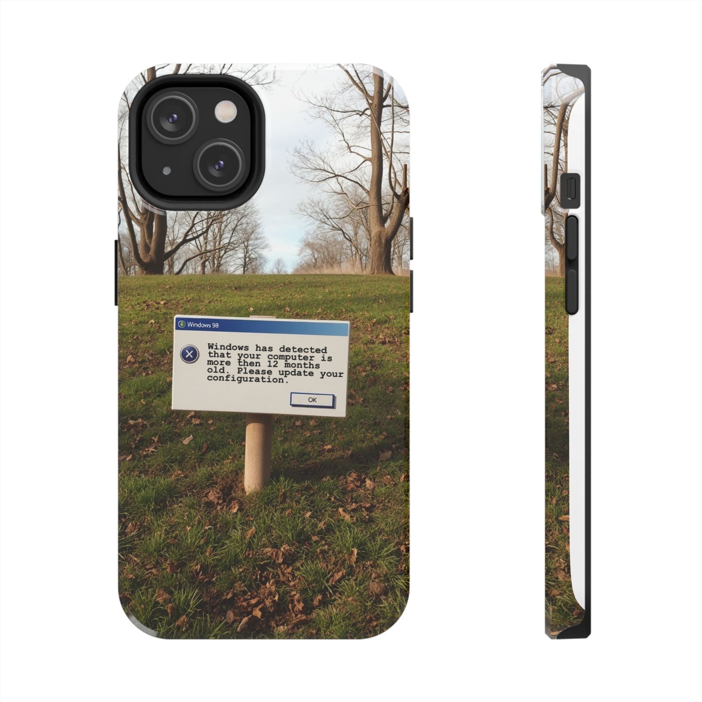 Durable Phone Case with Windows 98 Error Message Design - Perfect Gift for Tech Lovers