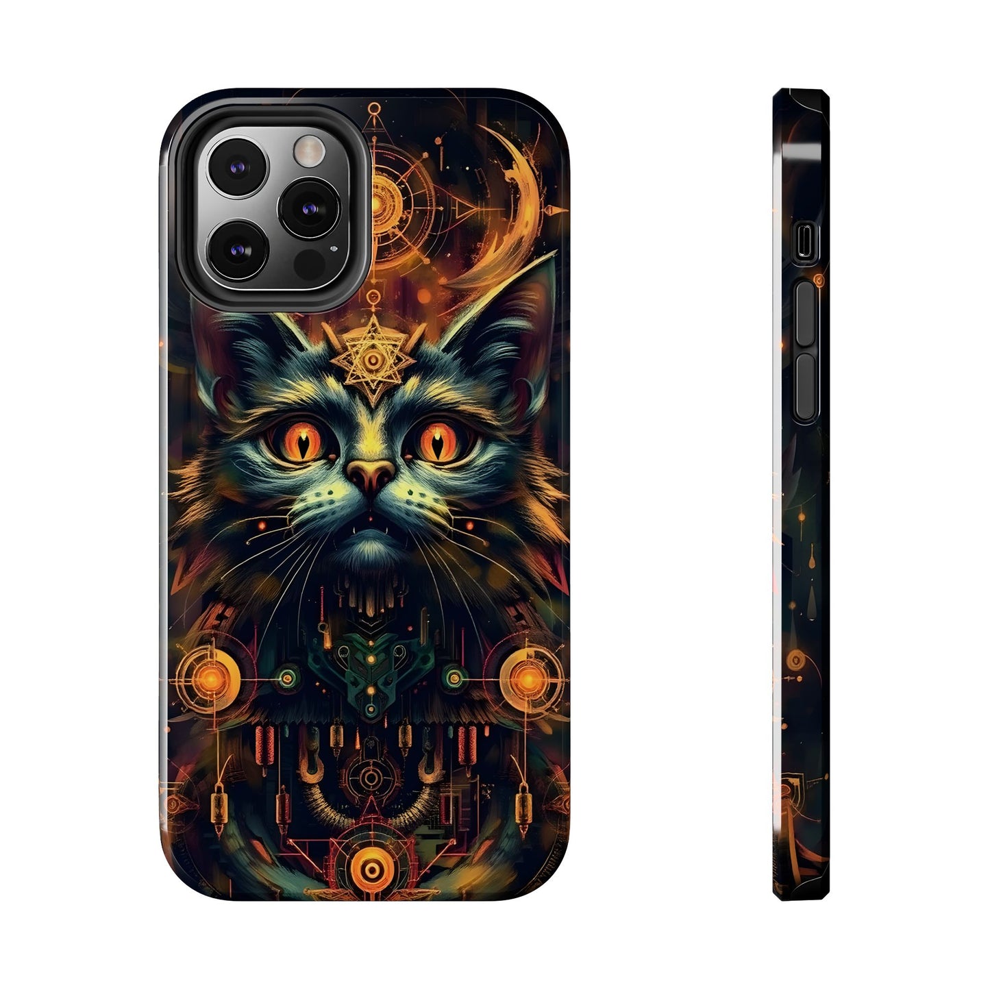 Mystical Cat Queen Tough Phone Case – Unique Protection for Cat Lovers - for iPhone