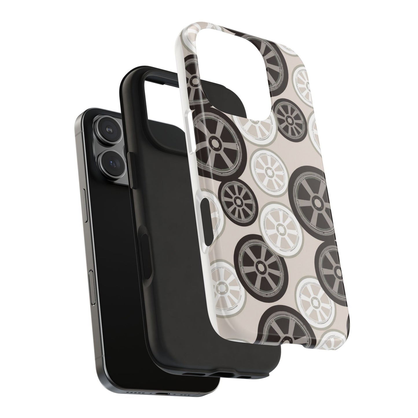 Racing Wheel Design Tough Phone Case – Durable Protection for Automotive Enthusiasts