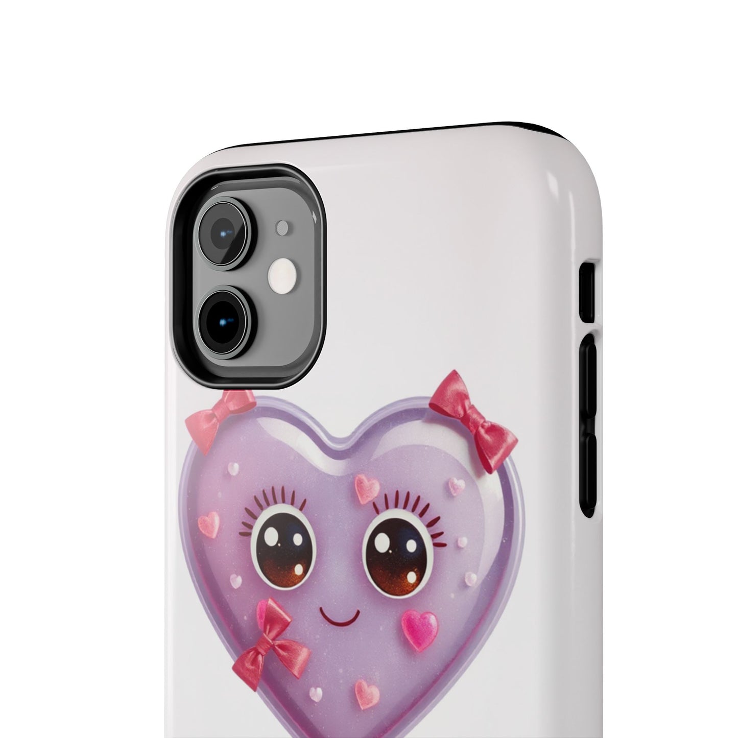 Cute Heart Lollipop Tough Phone Case - Adorable Protection for Candy Lovers