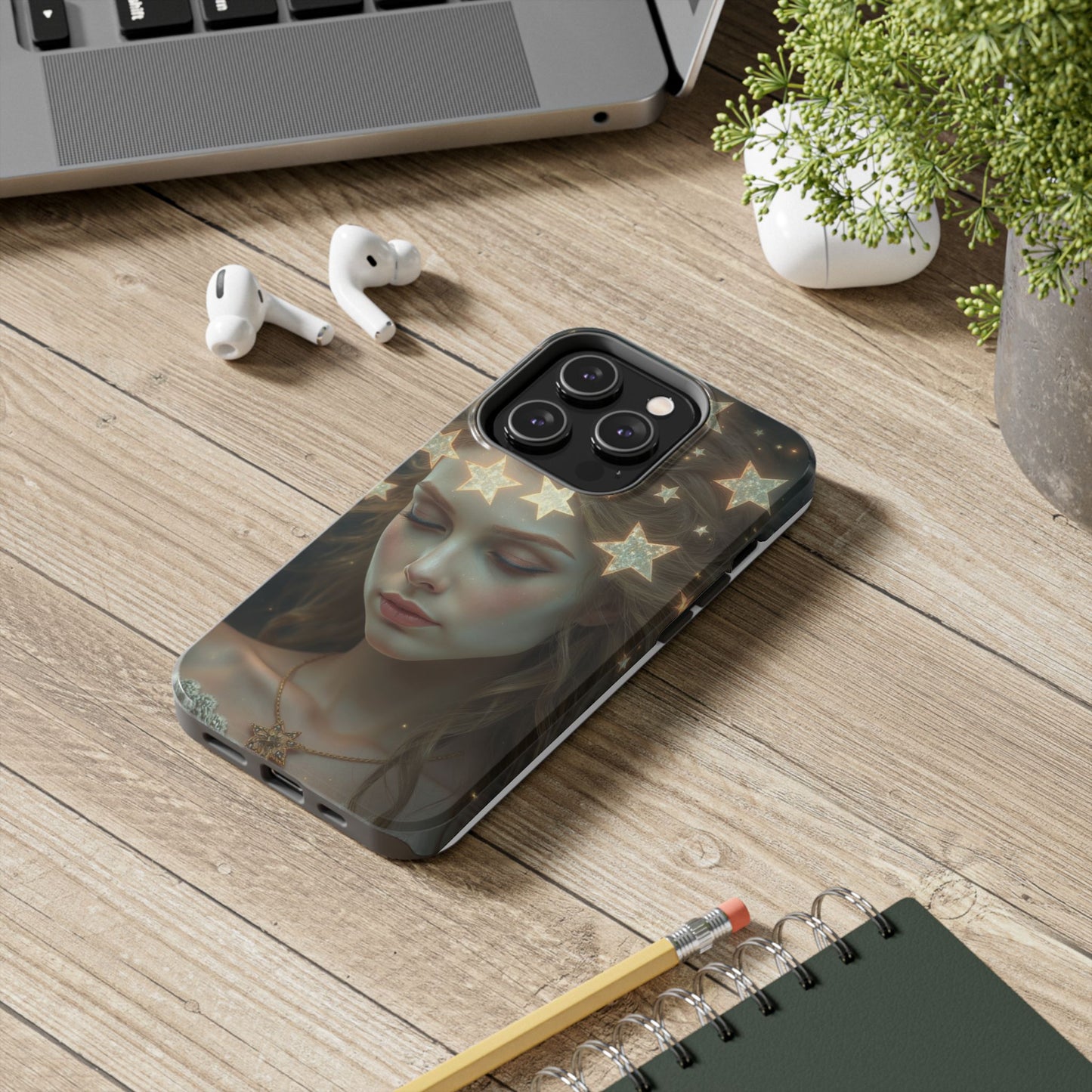 Celestial Dream Tough Phone Case - Artistic Starry Design for Style Enthusiasts