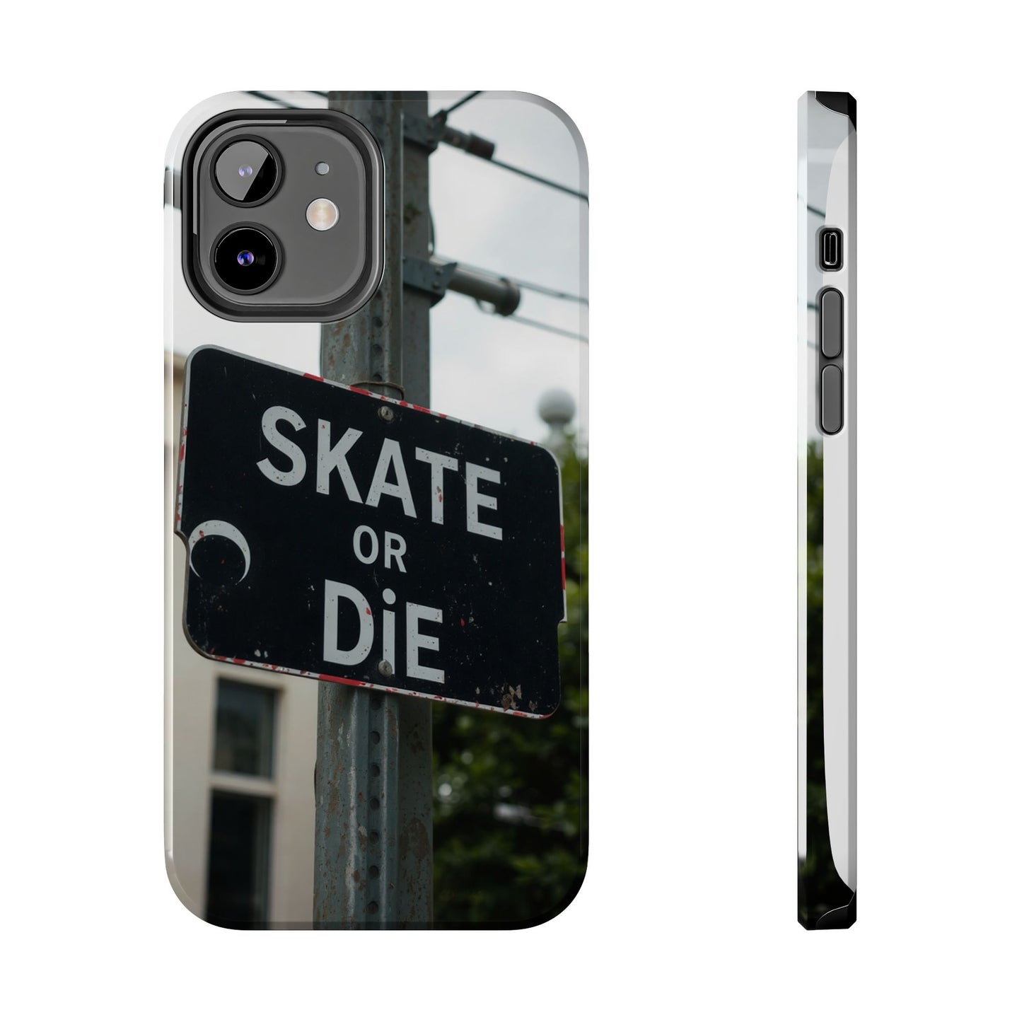 Black Sign Skate or Die Design - Tough Phone Case for iPhone