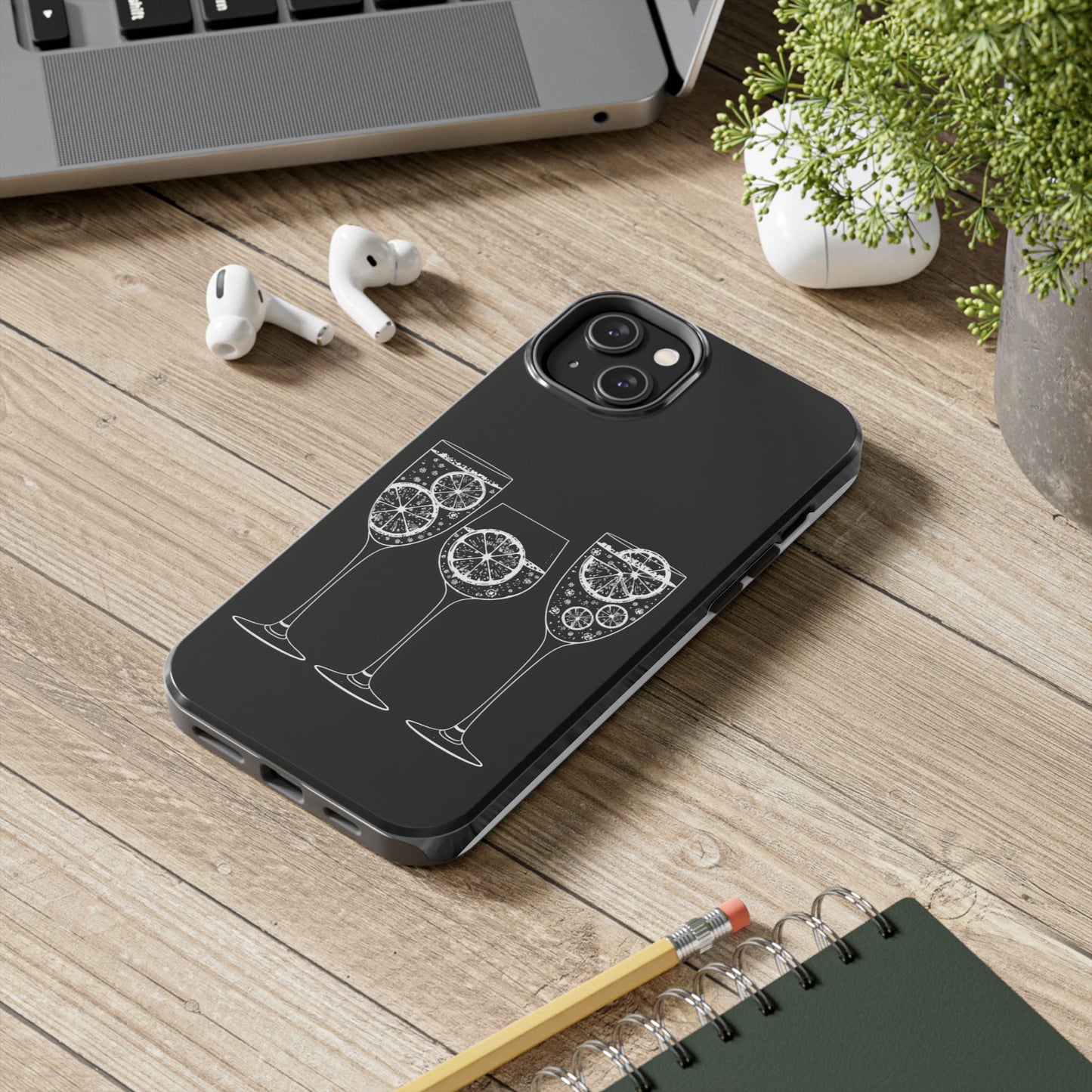 Stylish Tough Phone Cases with Citrus Glass Design, Protective Cases for Parties, Summer Events, and Everyday Use