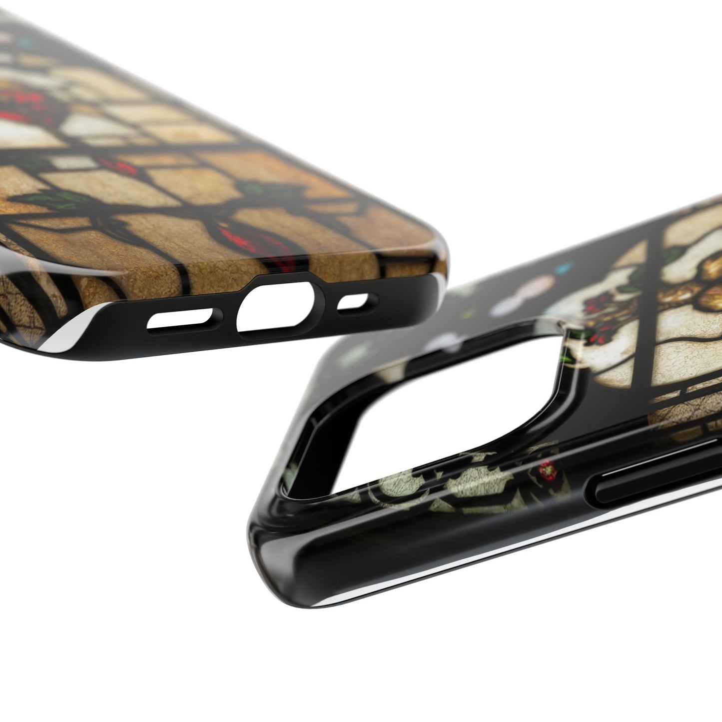 Stained Glass Heart Tough Phone Case - Unique Design for Protection & Style