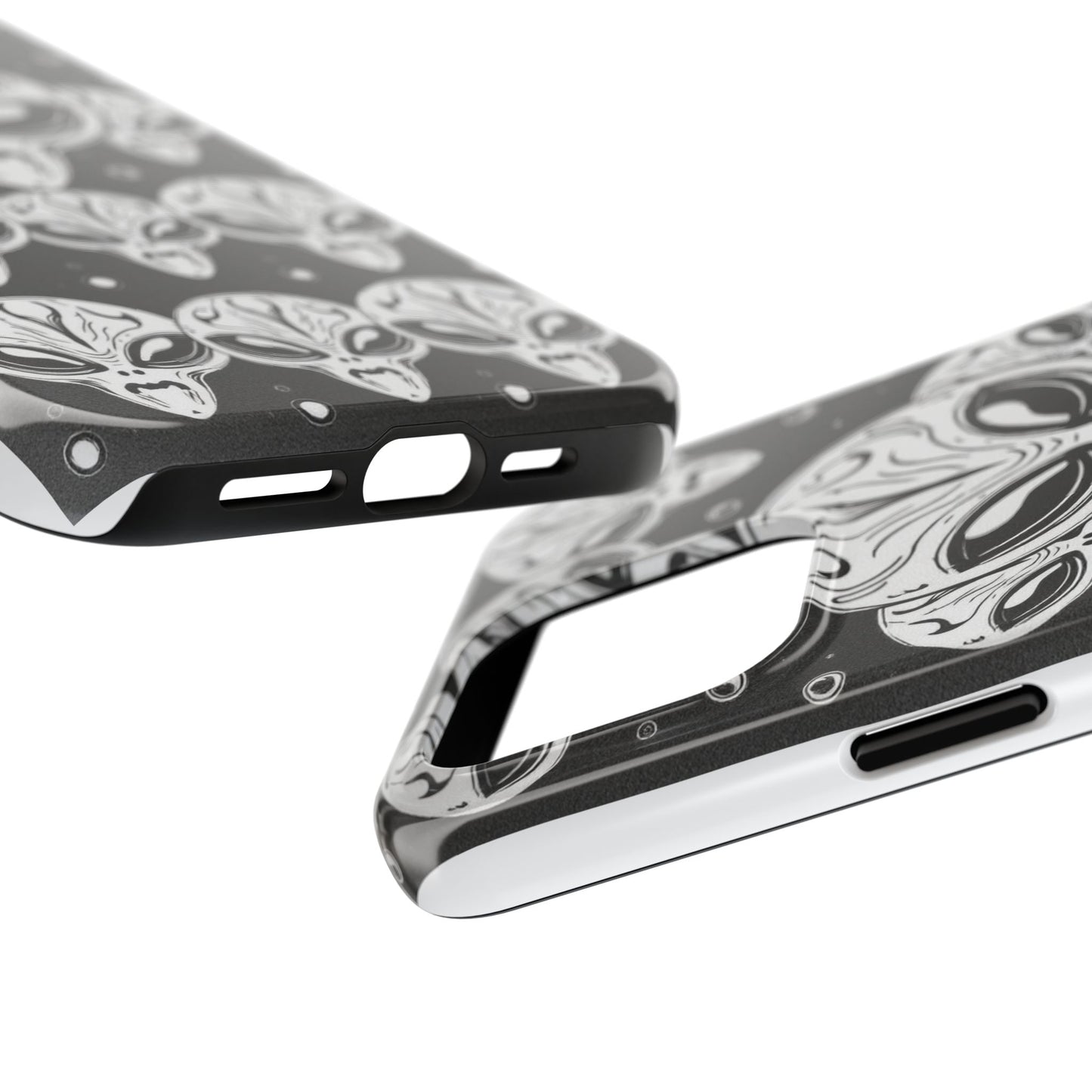 Alien Pattern Tough Phone Case - Durable Protection with Out-of-This-World Design